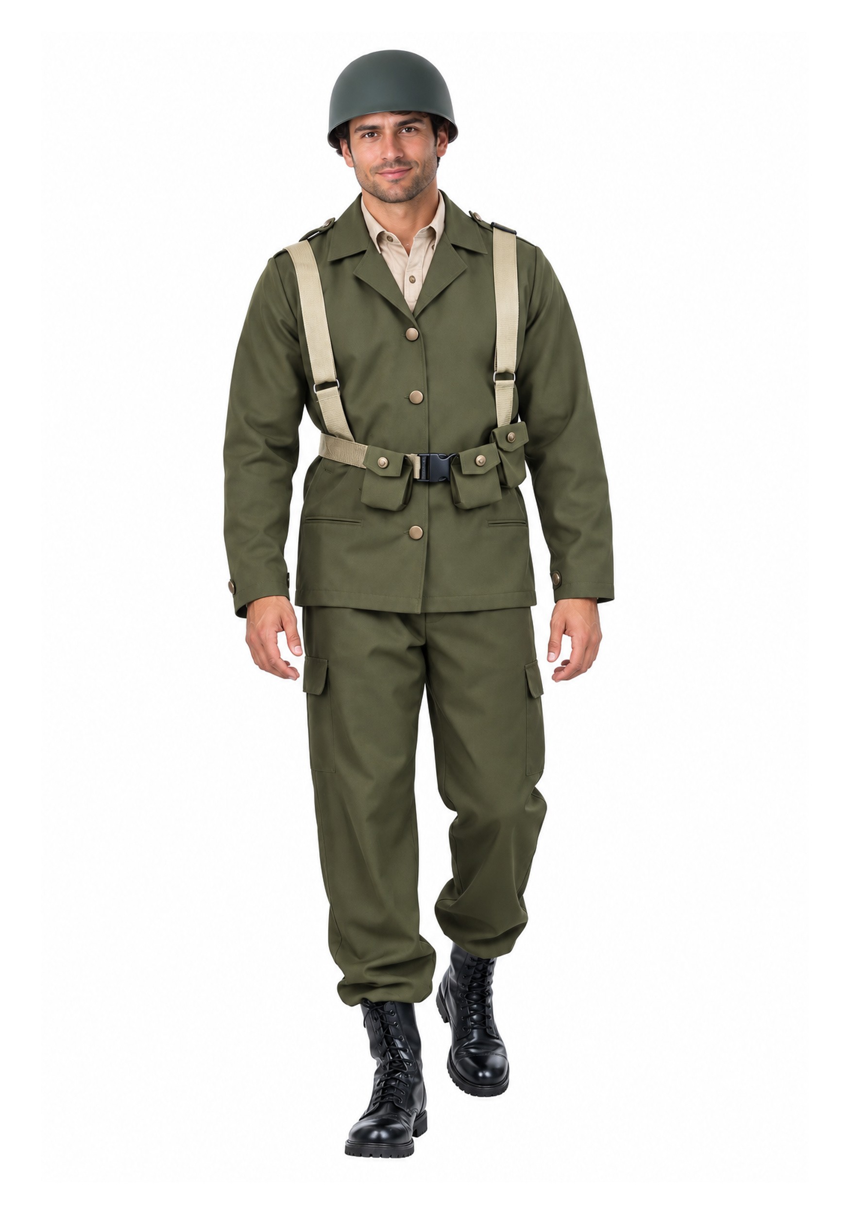Deluxe WW2 Soldier Costume for Adults | Military Costumes