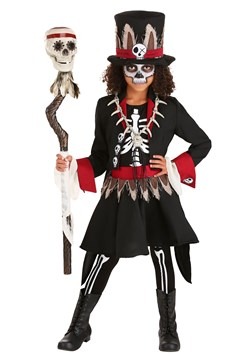 Girl's Scary Voodoo Skeleton Costume