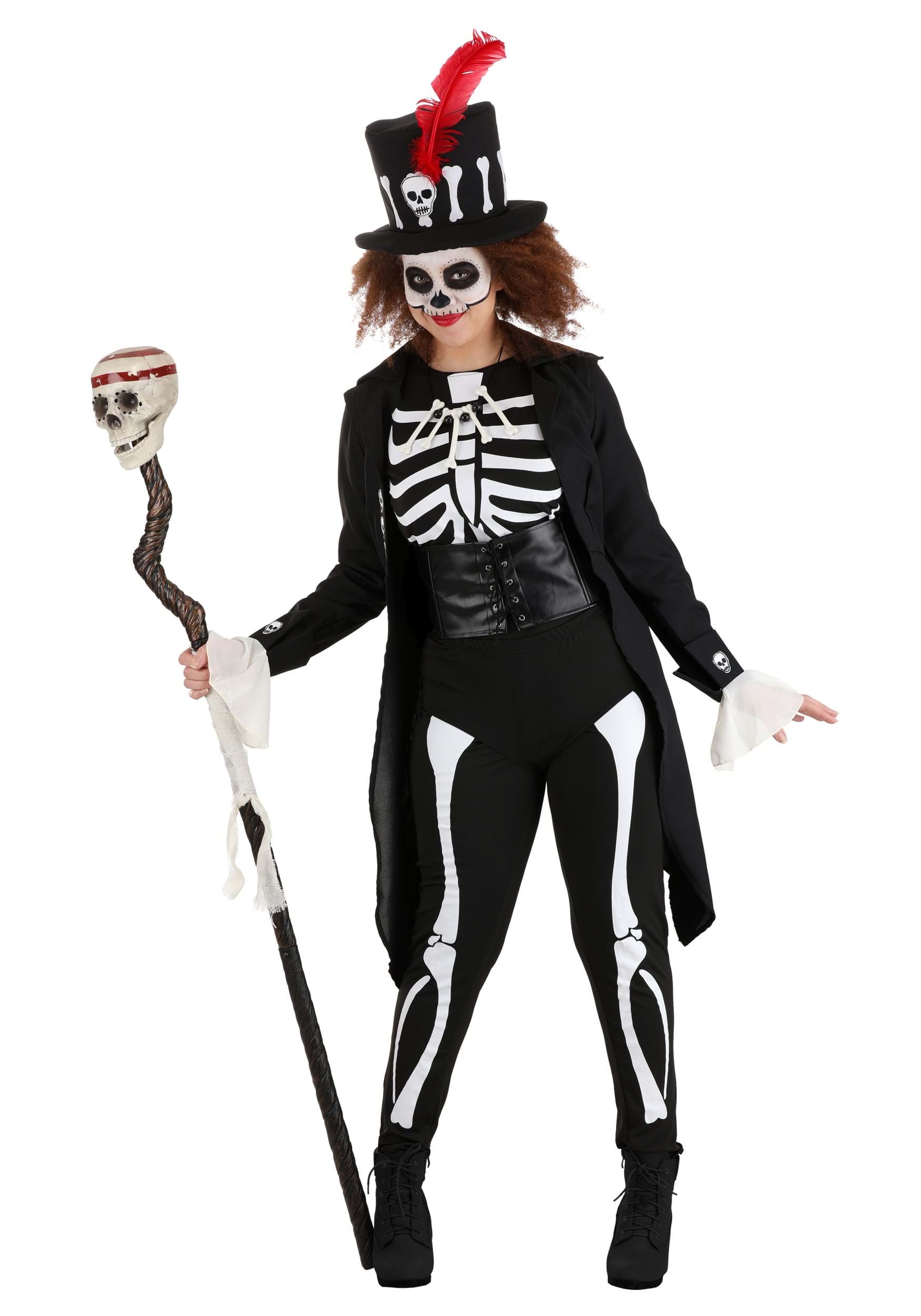 Señoras Voodoo Día De Muertos Esqueleto Tutu Halloween Fancy Dress Costume Outfit 