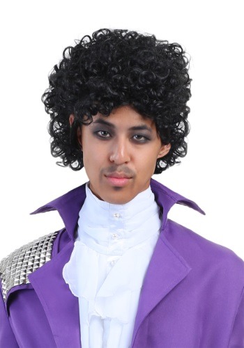 Adult Purple Pop Star Costume & Wig Prince Rogers Nelson Purple Rain Costume fnt 