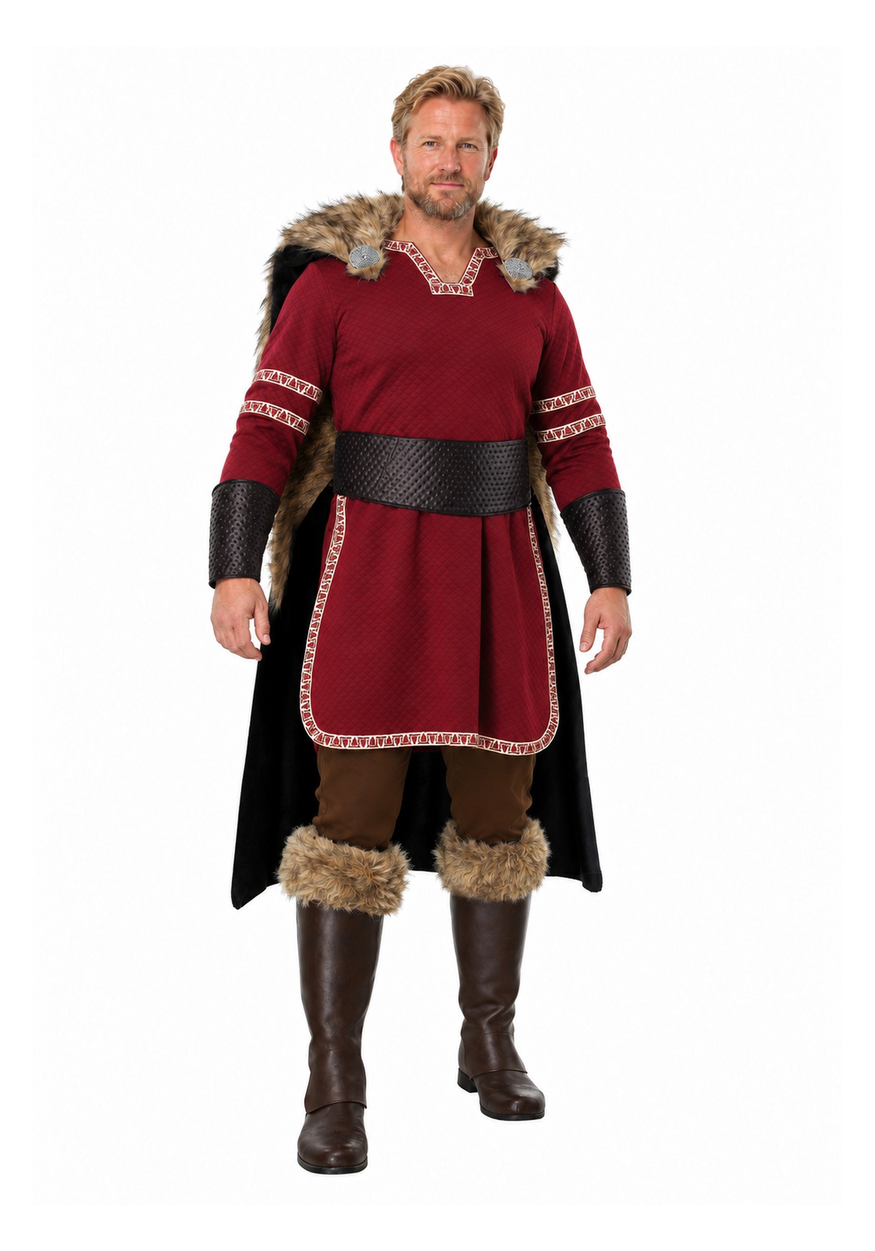 Men's Burgundy Viking Costume | Historical Costumes