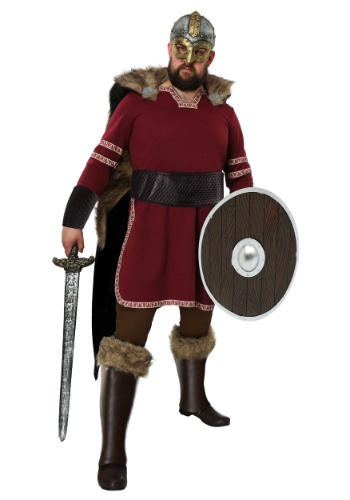 Burgundy Viking Men's Costume