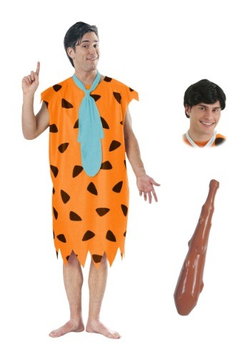 Abito elegante adulto FLINTSTONES Fred Barney Wilma Betty ciottoli bambù  bambù g