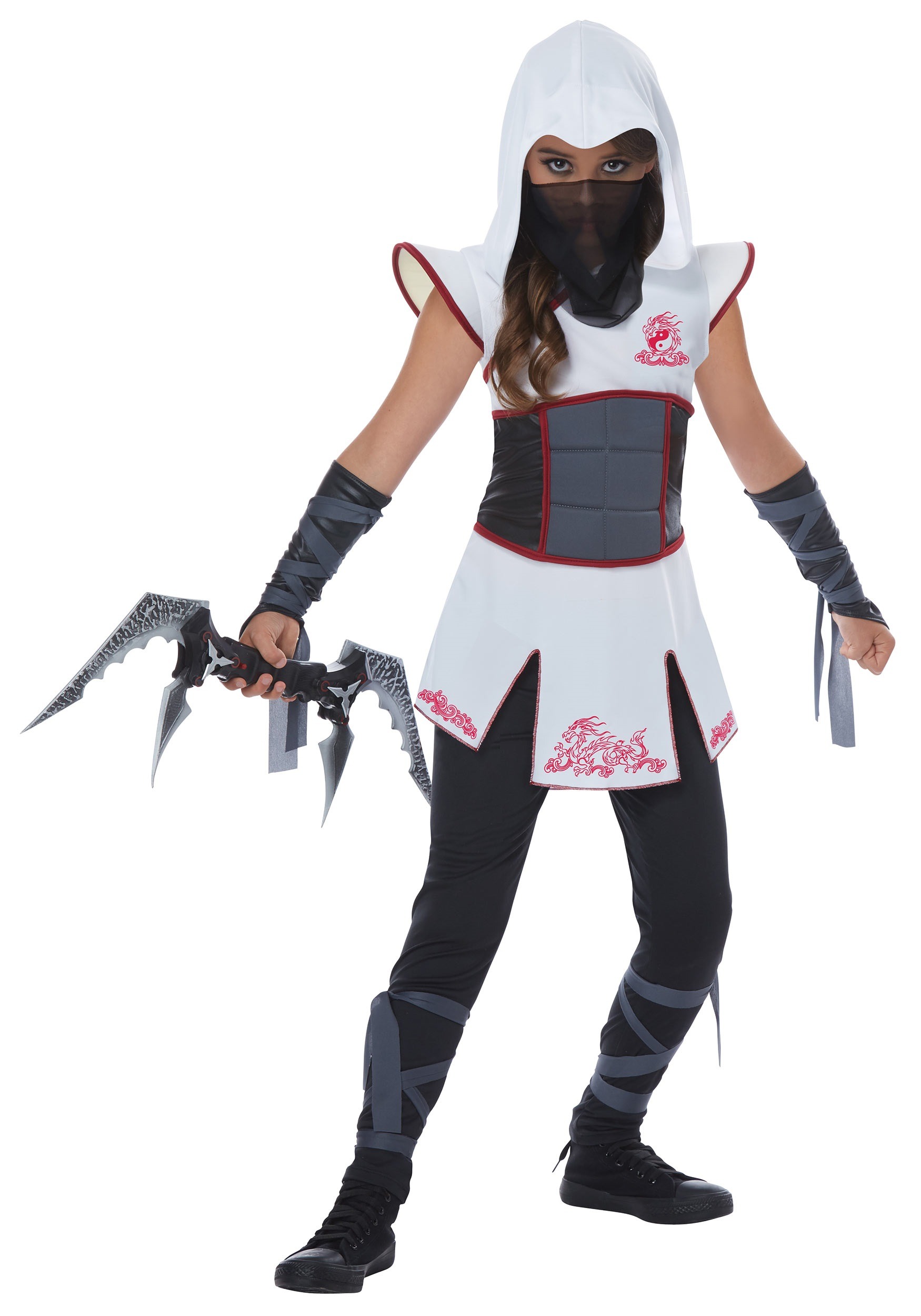 White Ninja Costume For Girls