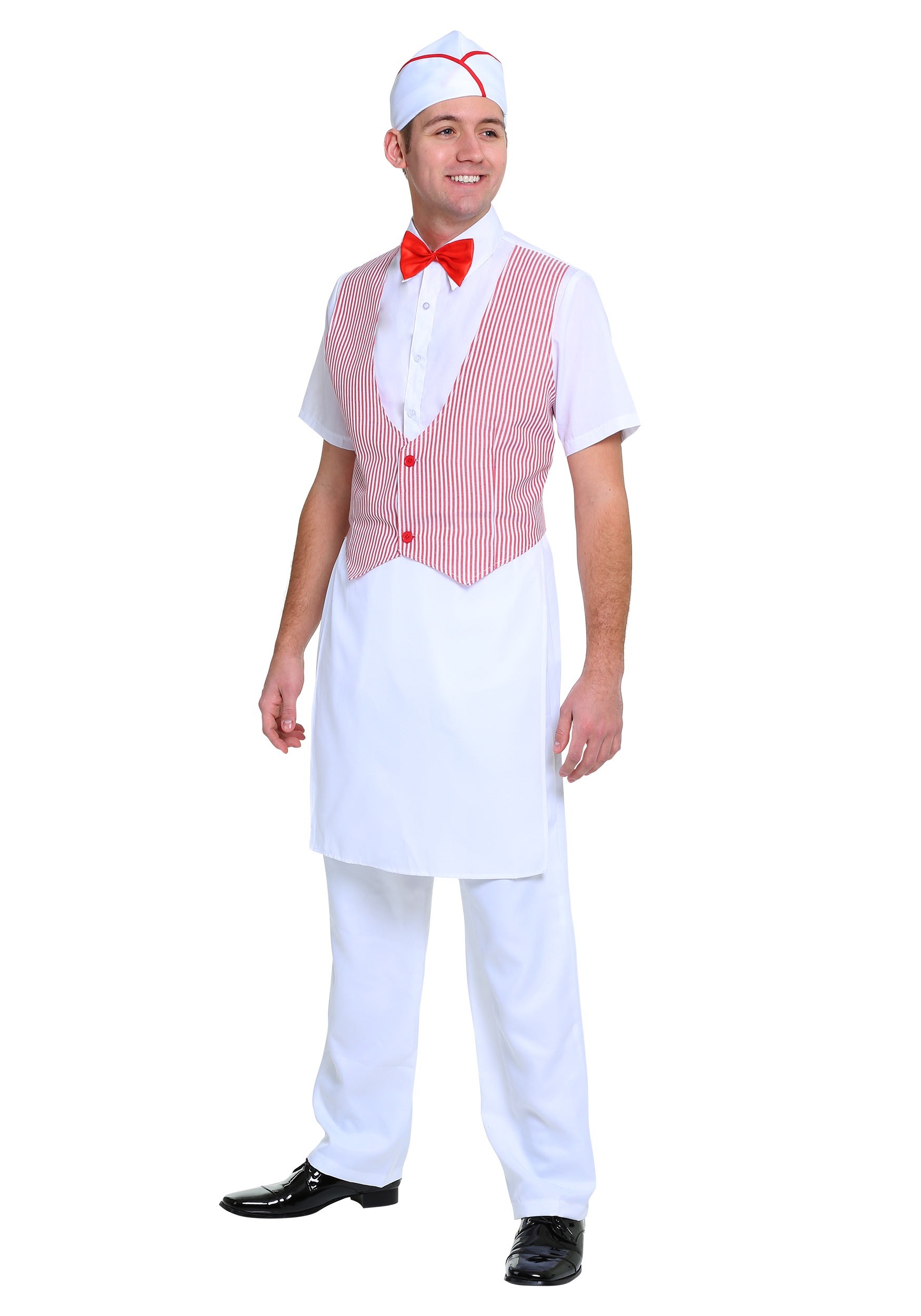Photos - Fancy Dress FUN Costumes Adult 50's Car Hop Costume | Decade Halloween Costumes Red