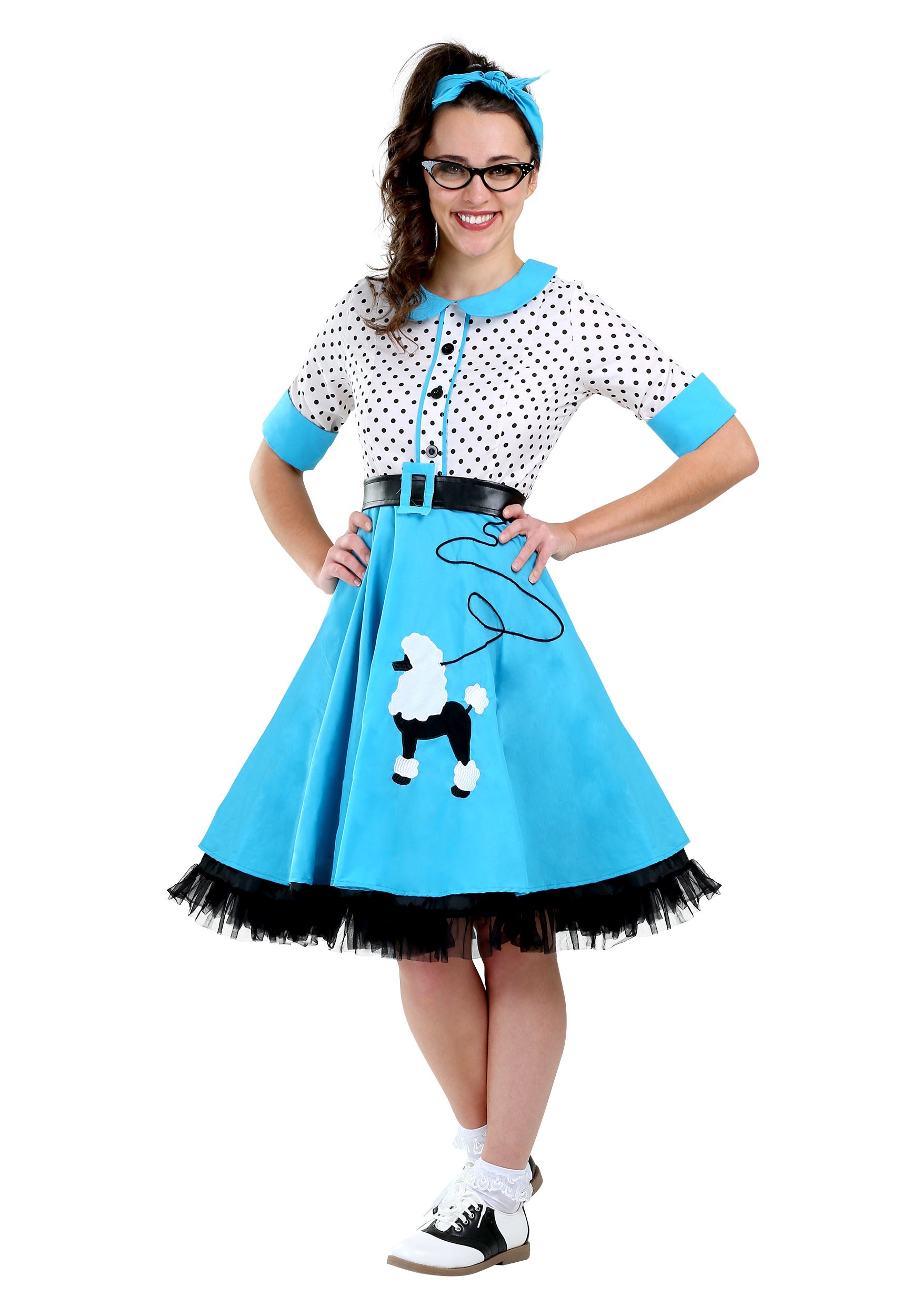 Checkered Cutie Women's Adult 50s Poodle Skirt Costume-XS/S 
