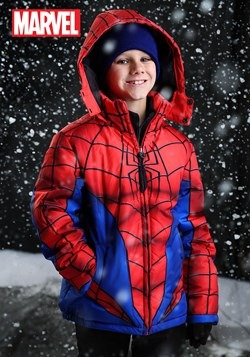 Child Spider-Man Puffer Superhero Jacket