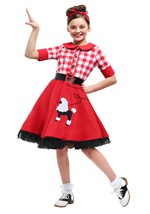 Girls 50s Sock Hop Darling Costume Alt 1