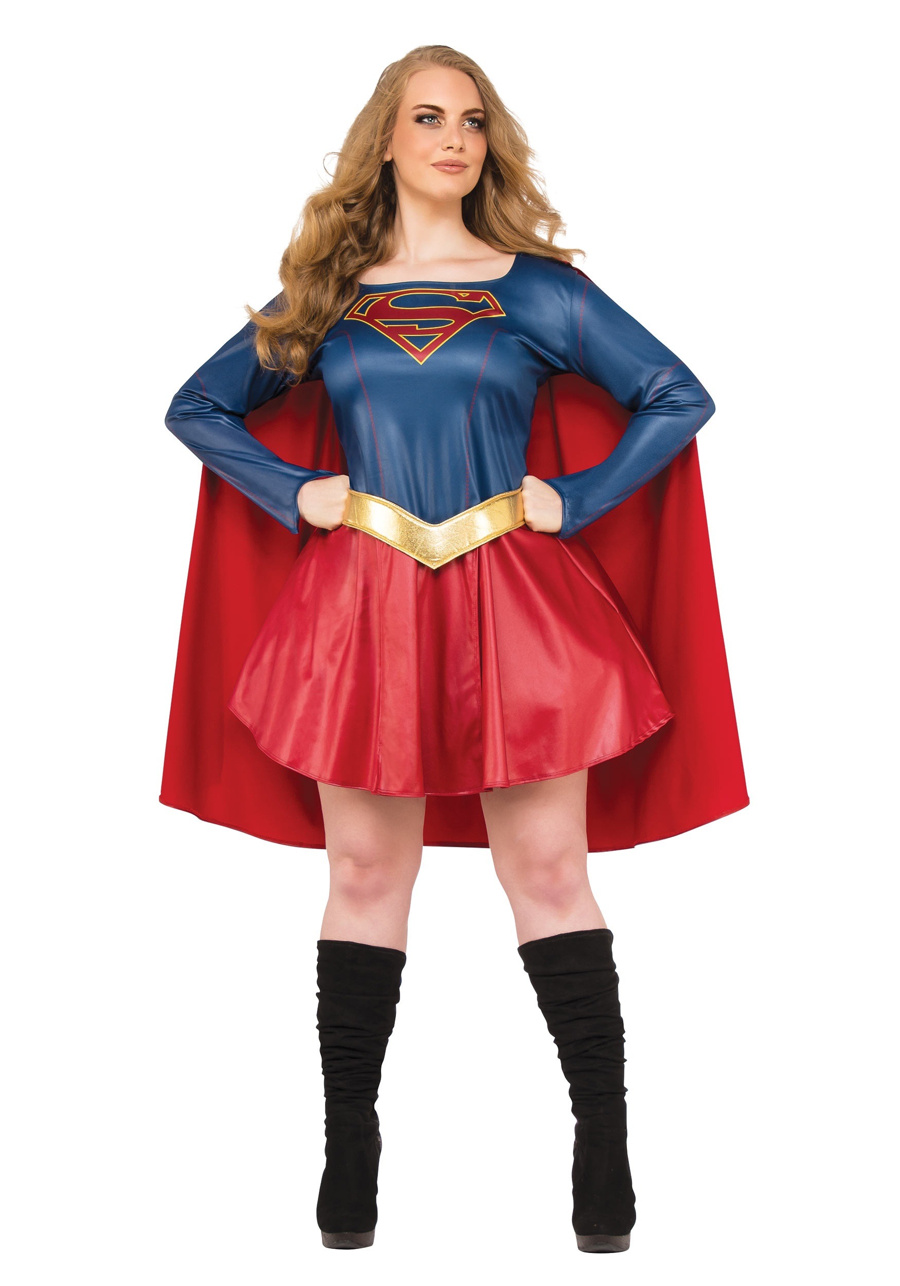 Disfraz de televisión de supergirl de mujeres de talla grande Multicolor