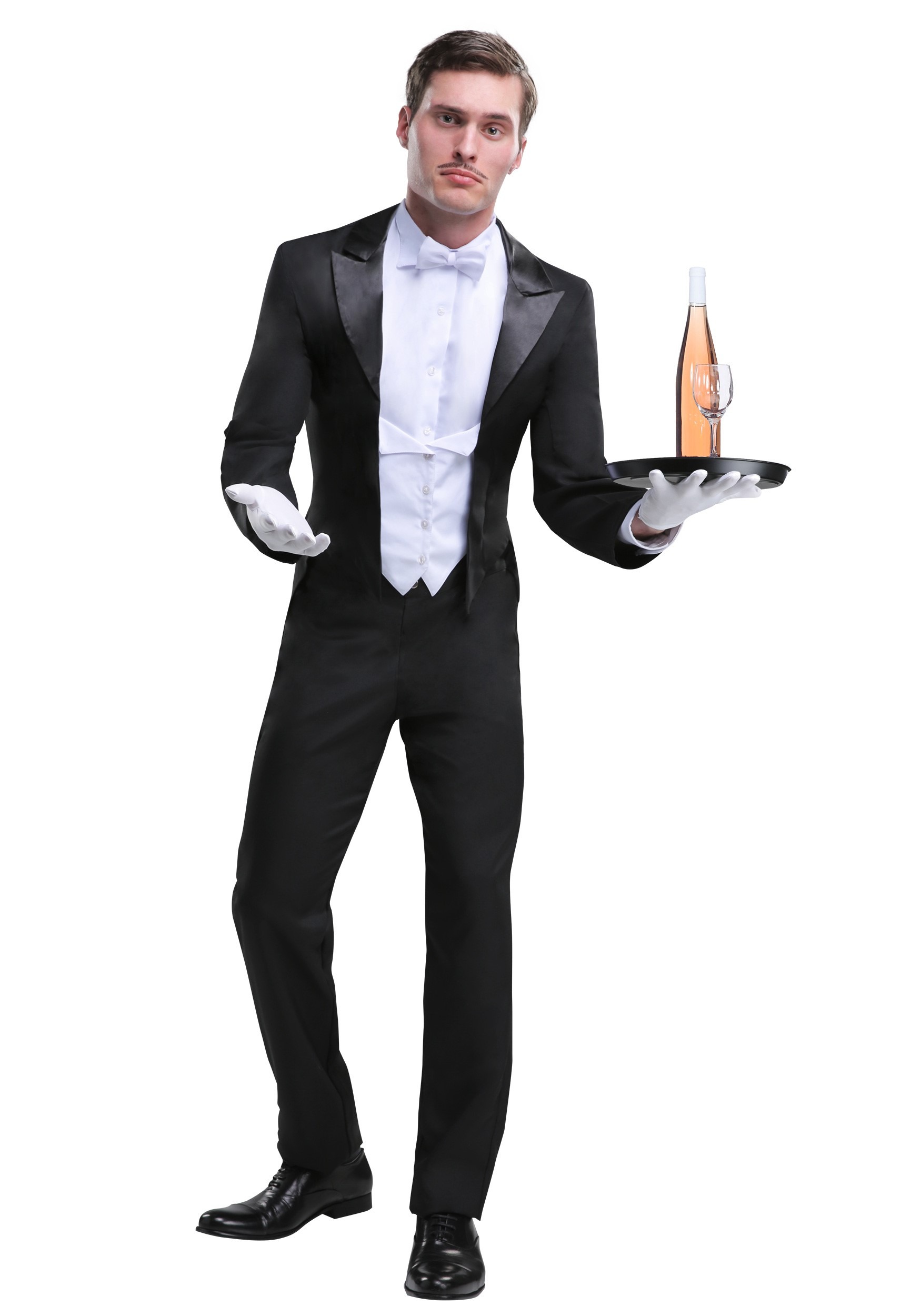 Bloody butler adult fancy dress costume mens scary halloween zombie party o...