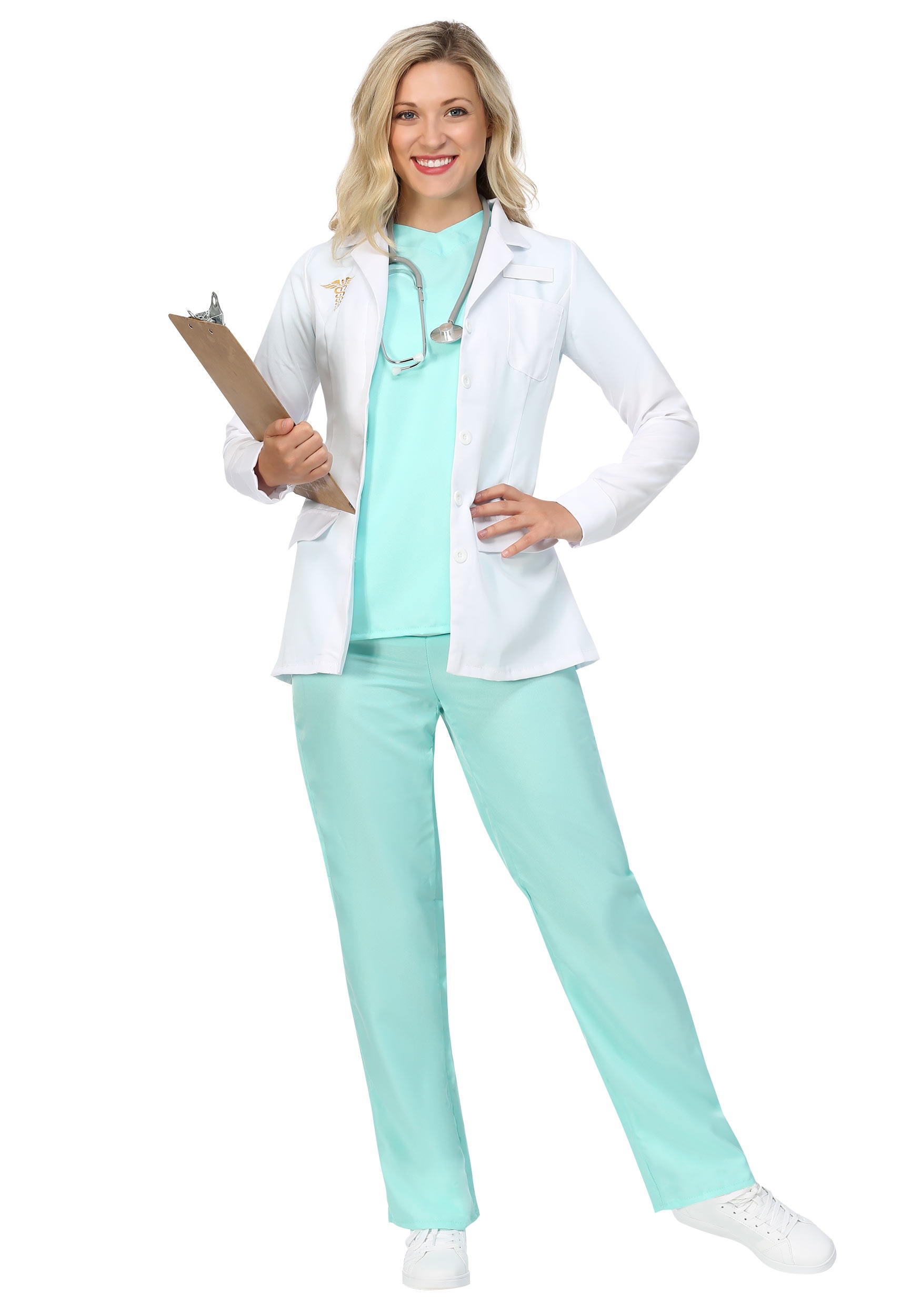 Medical Doctor Nursing Scrubs Full Set Hospital Uniform Costume Unisex Men  Women