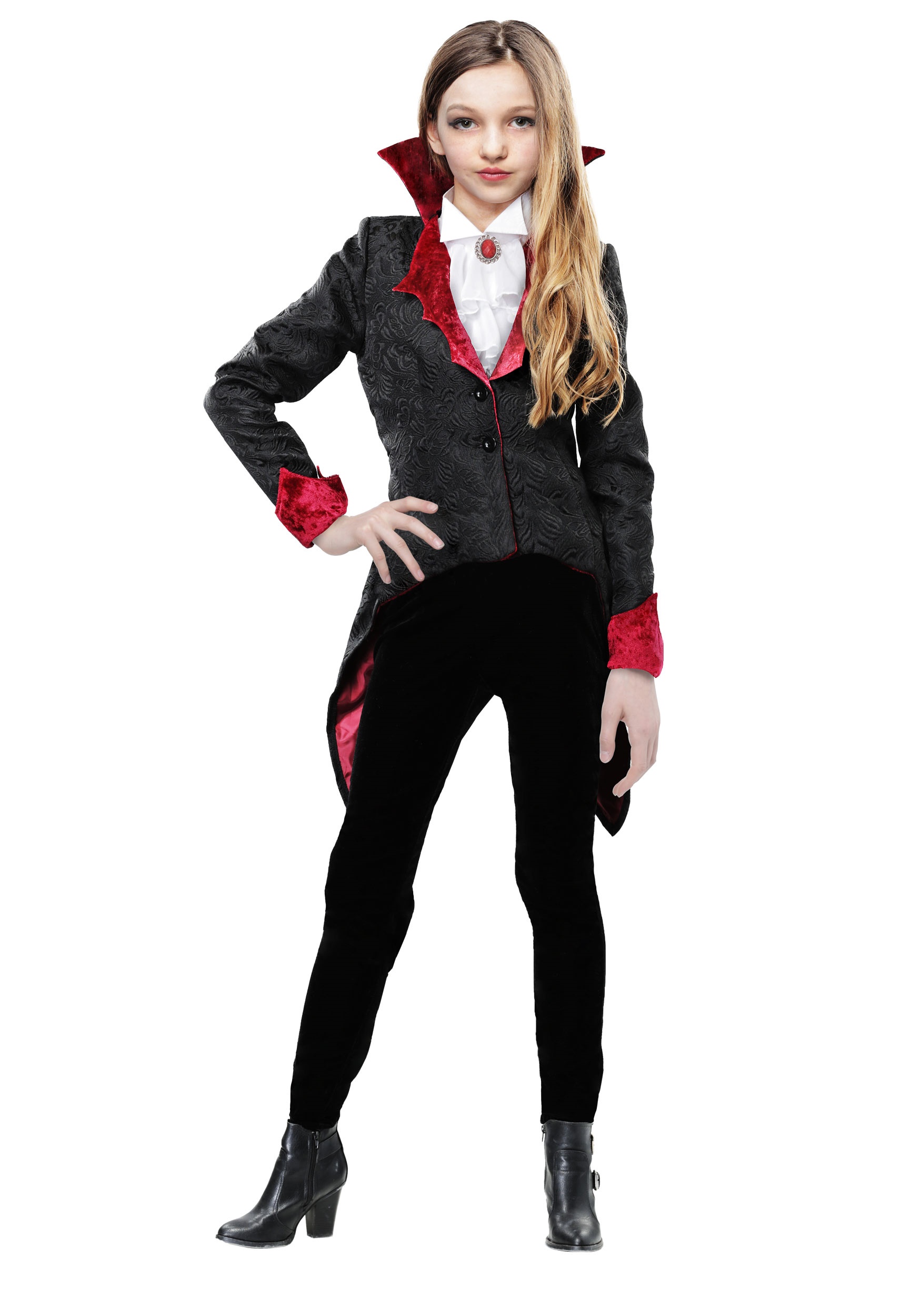 Photos - Fancy Dress FUN Costumes Dashing Girl's Vampiress Costume Black/Red/White