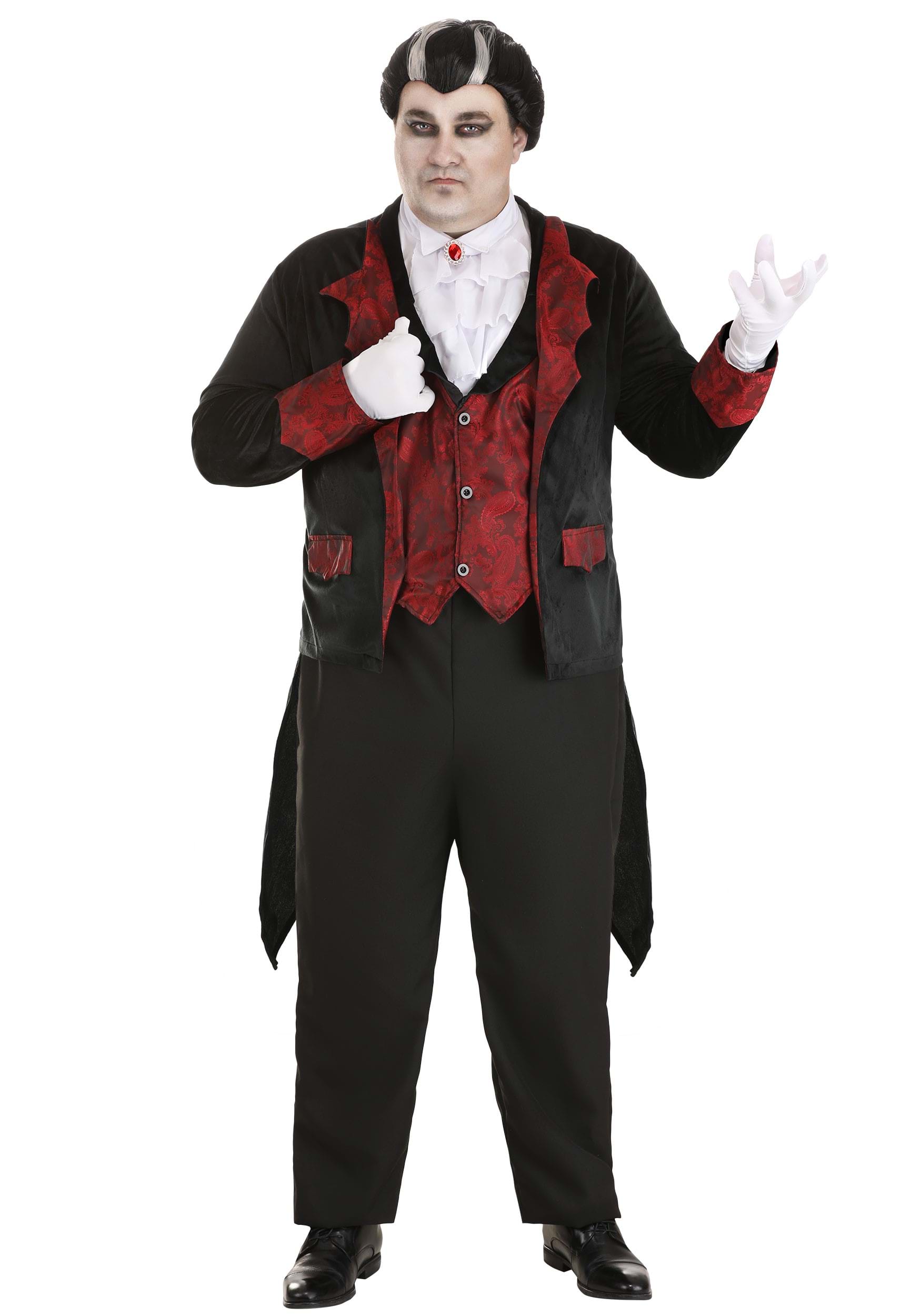 Disfraz de vampiro de talla grande para hombres Multicolor