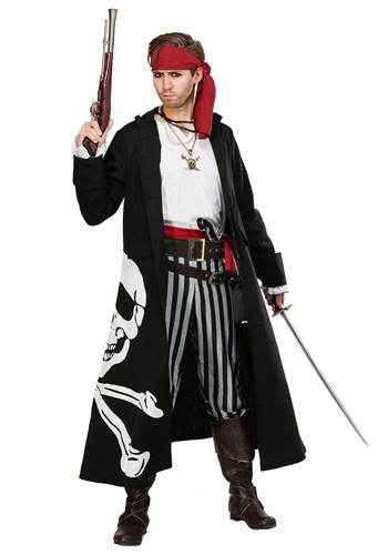 Pirate Flag Captain Costume for Men