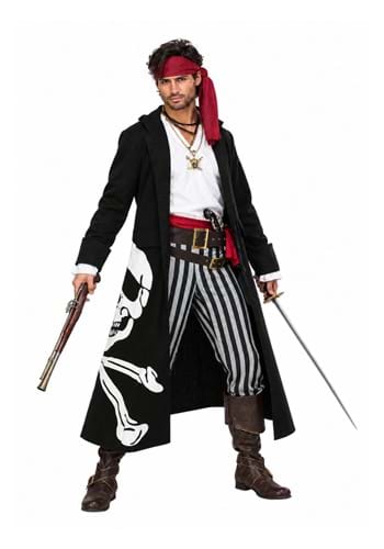 Pirate Flag Captain Mens Costume New Main