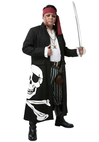 Pirate Flag Captain Plus Size Costume for Men | Exclusive