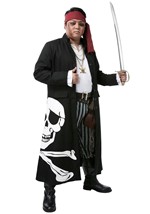 Plus Size Pirate Flag Captain Mens Costume Alt 1