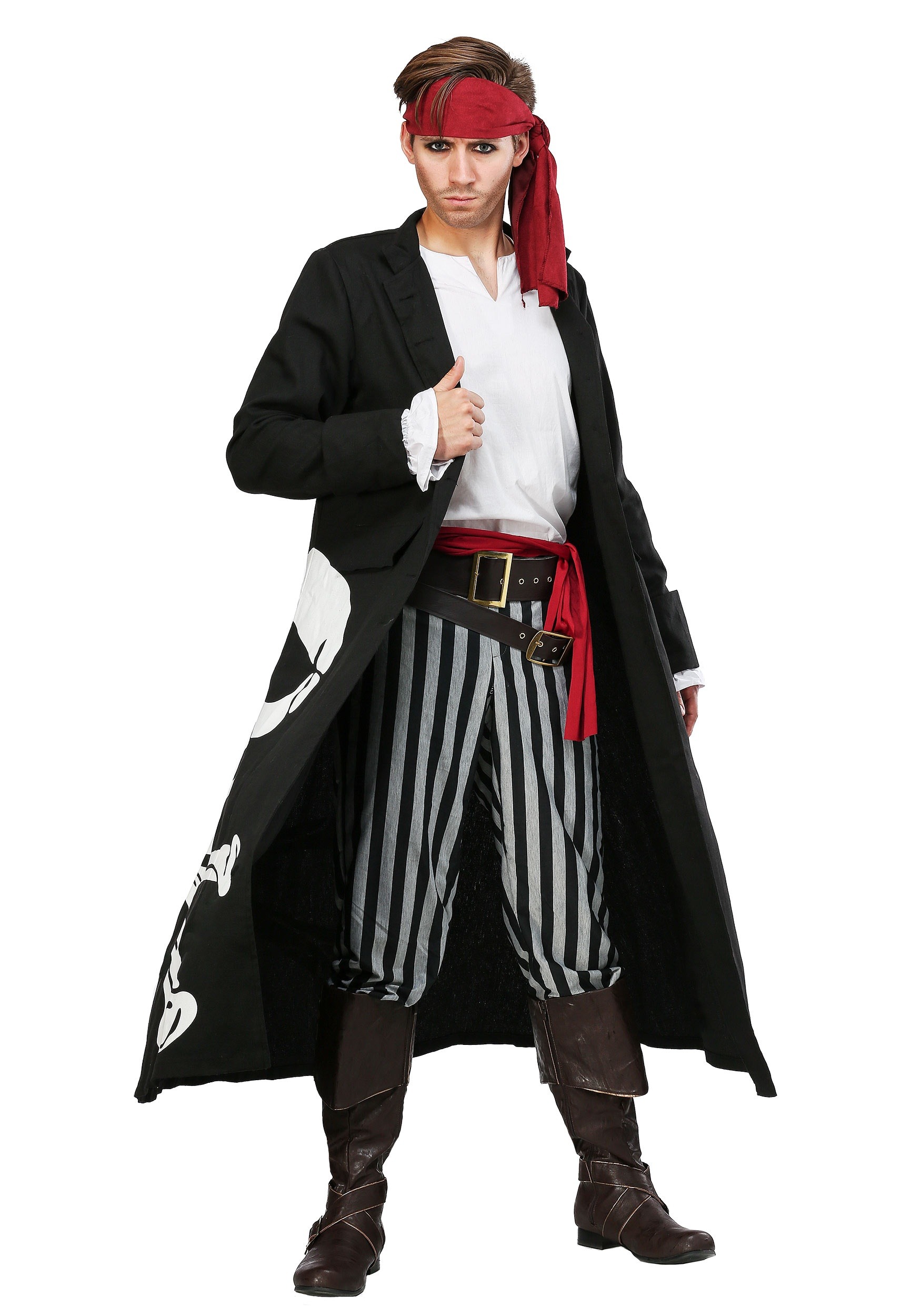 Pirate Flag Captain Plus Size Costume for Men | Exclusive