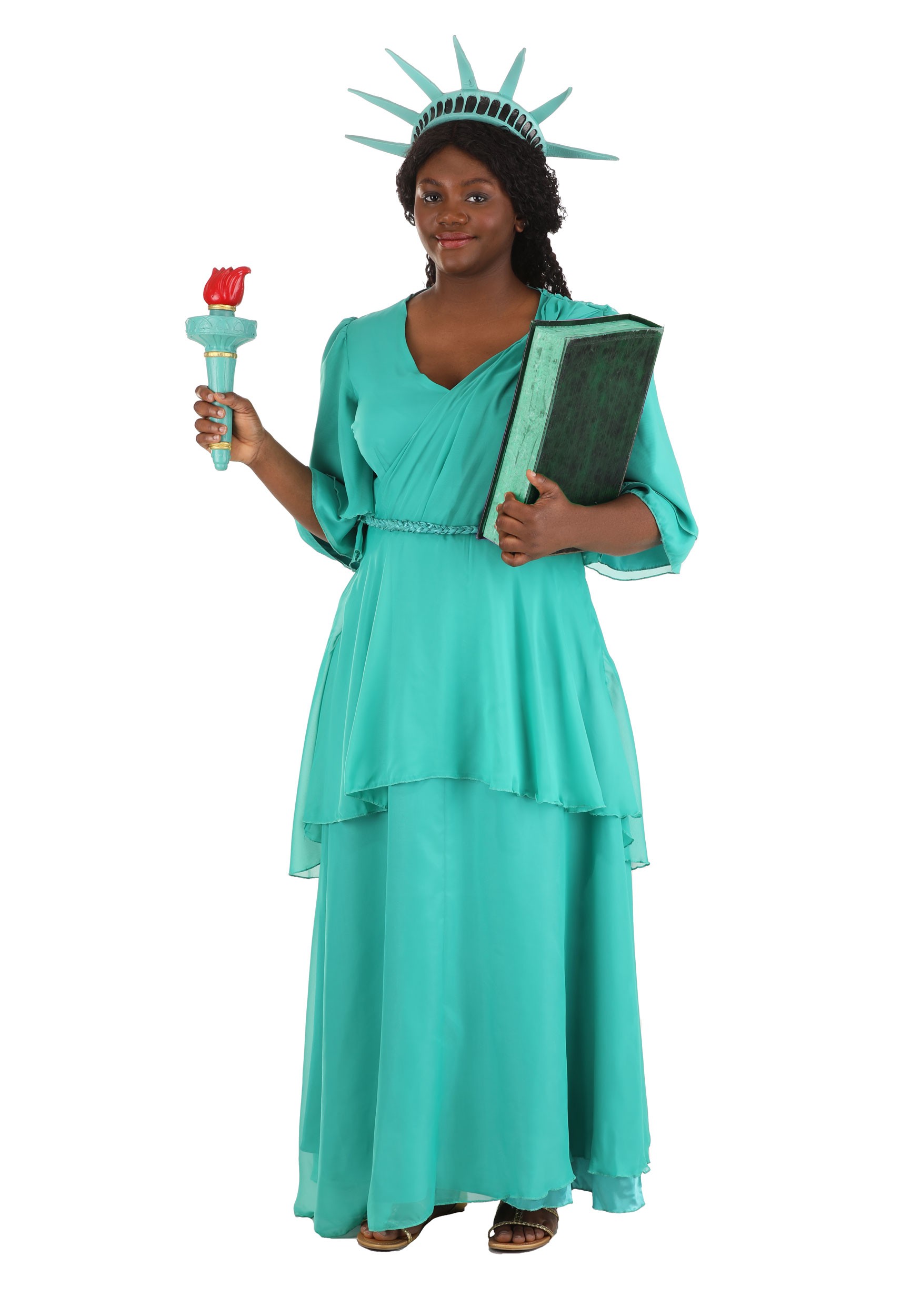 Plus Size Statue of Liberty Women's Costume