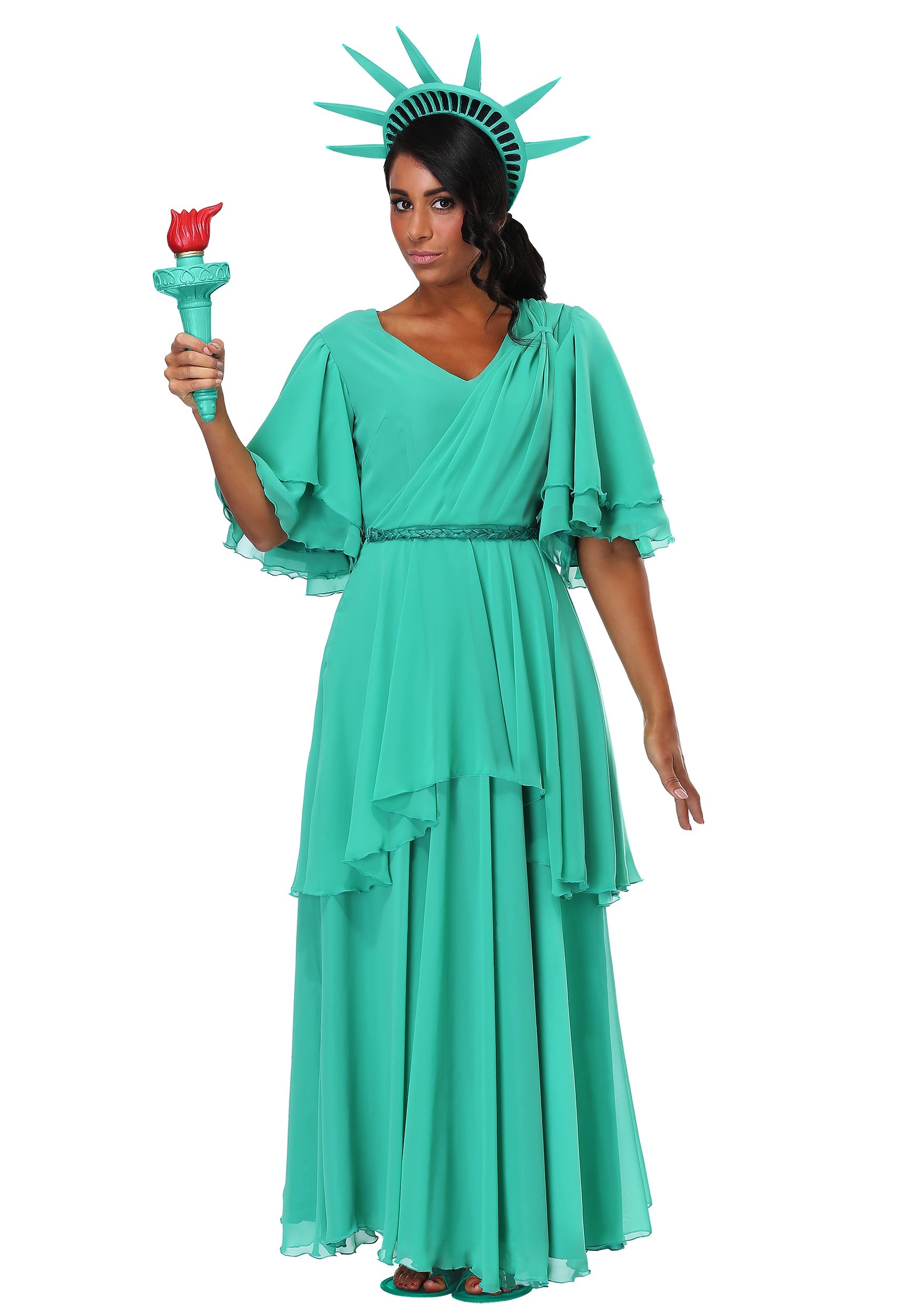 Plus Size Statue Of Liberty Women's Costume