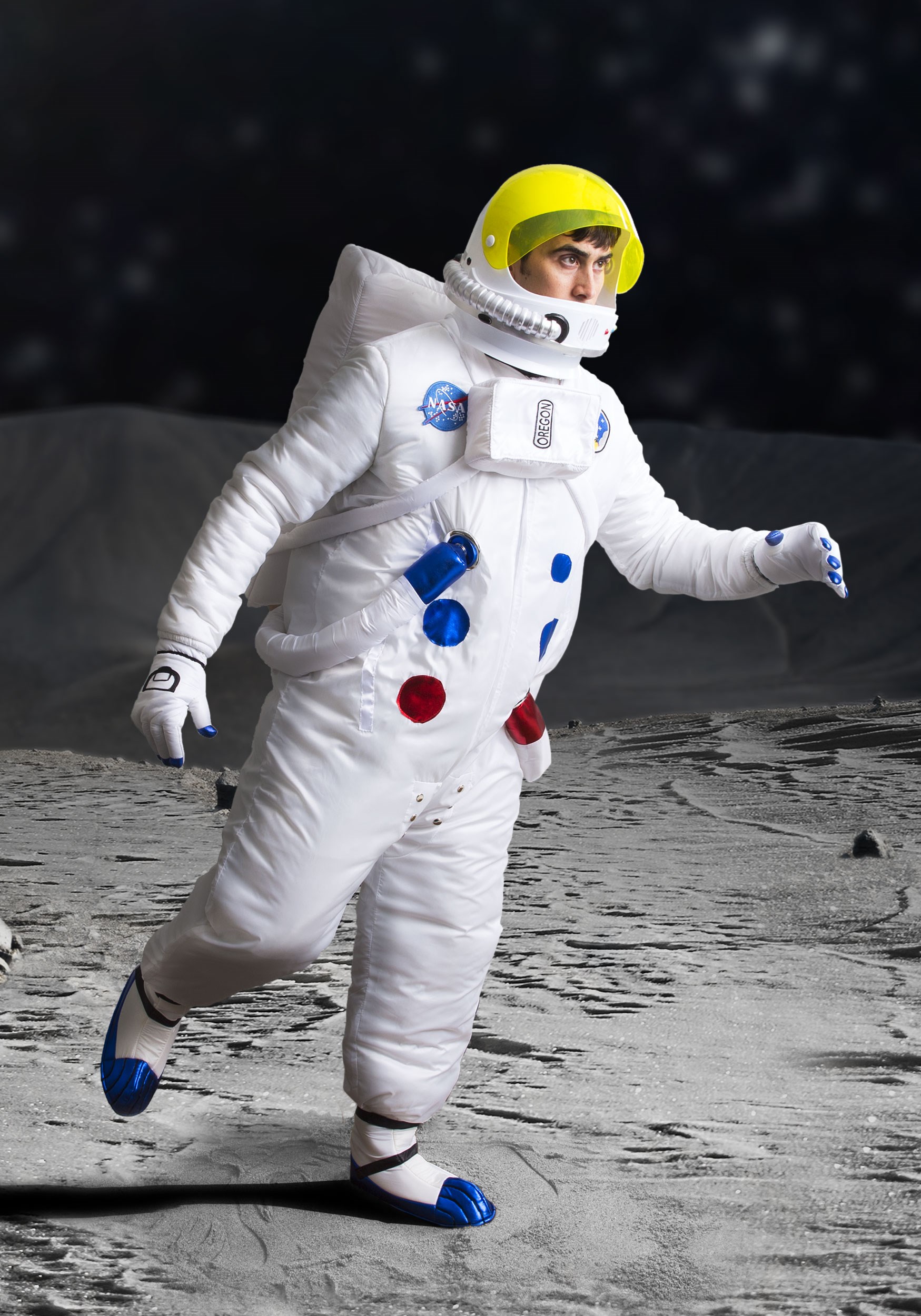 Casco de disfraces de astronauta del adulto Multicolor