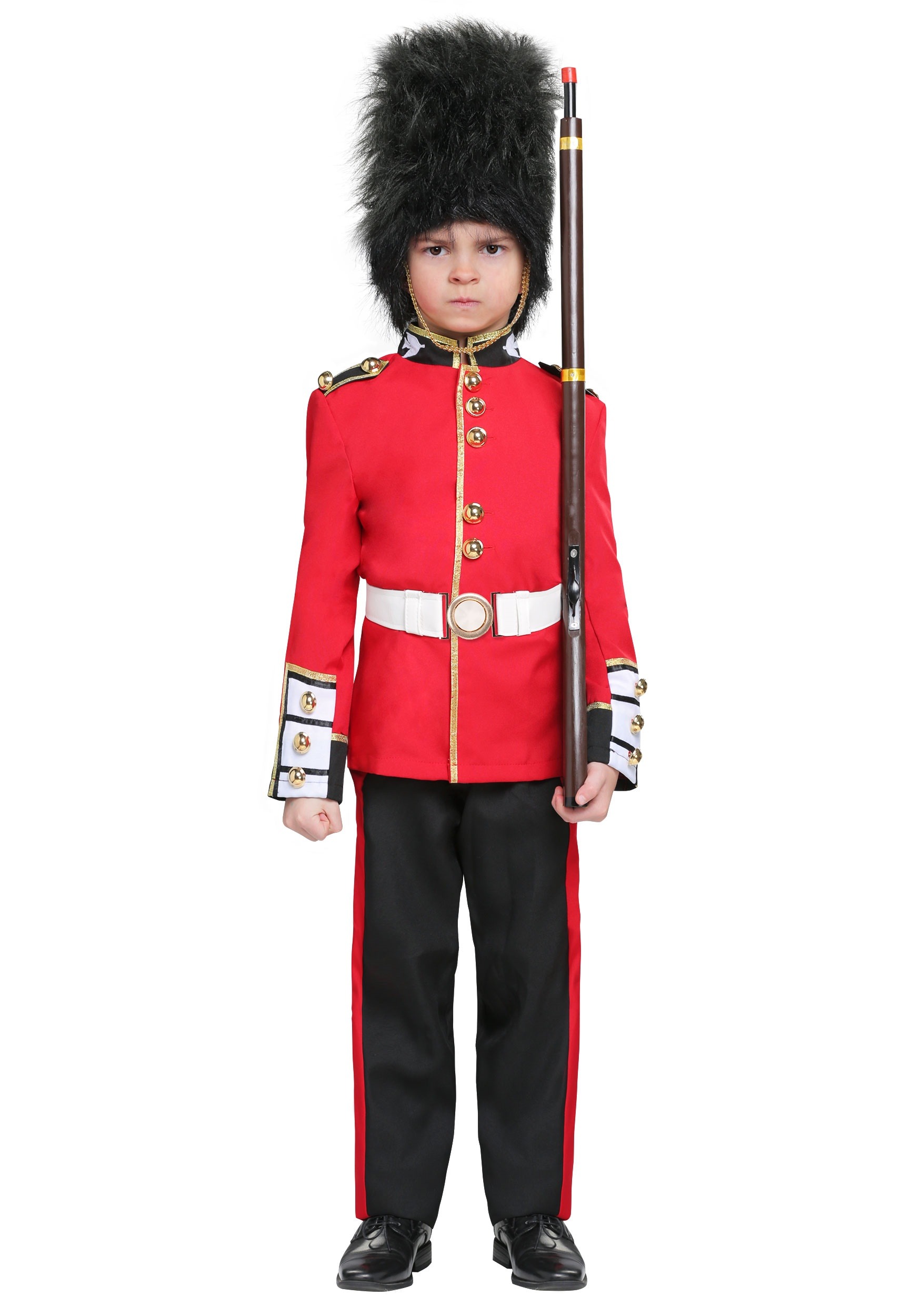 Boys Buzby Guard Royal British London Soldier Fancy Dress Costume Outfit 4-12 yr 