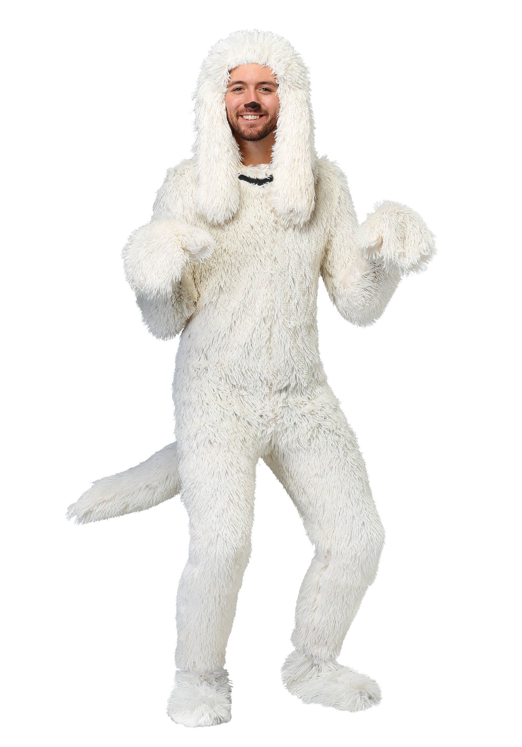 Photos - Fancy Dress FUN Costumes Shaggy Sheep Dog Costume for Adults White