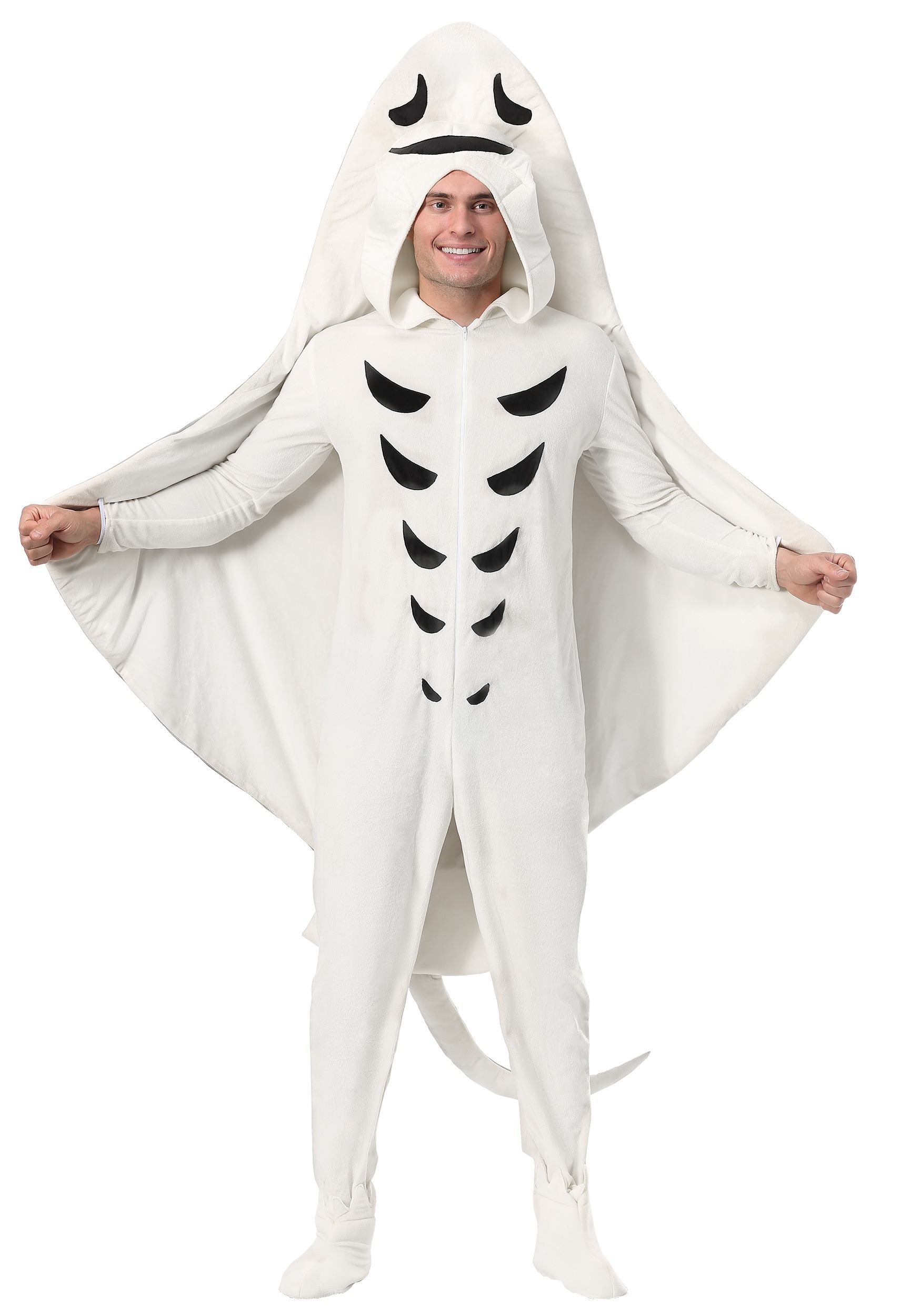 Photos - Fancy Dress Sting FUN Costumes  Ray Costume for Adults White/Gray 