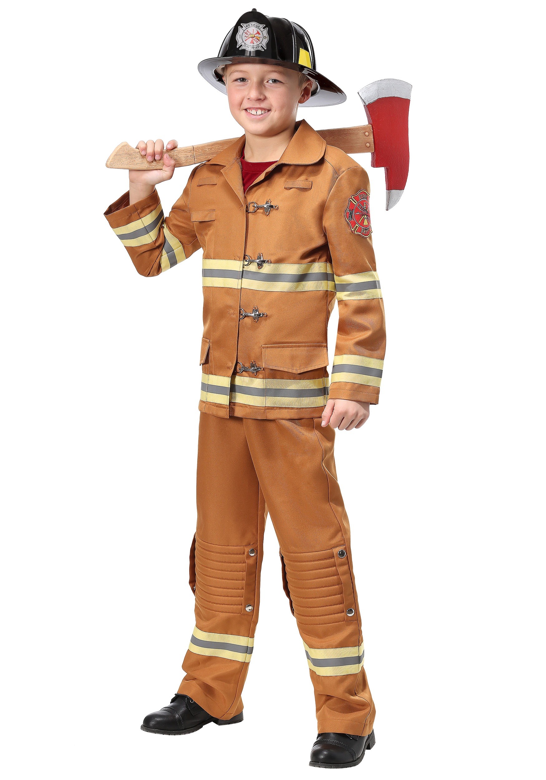 Halloween Fireman Uniform Firefighter Costume Singlet Tstars