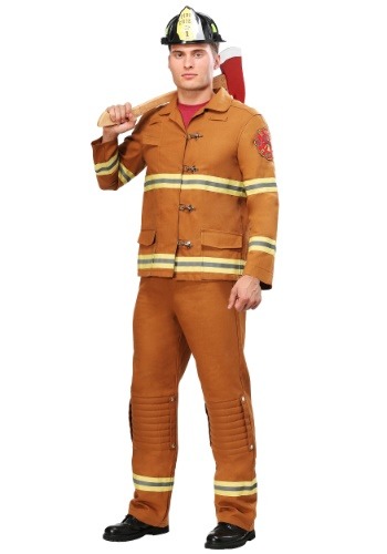 Tan Firefighter Uniform Mens Costume