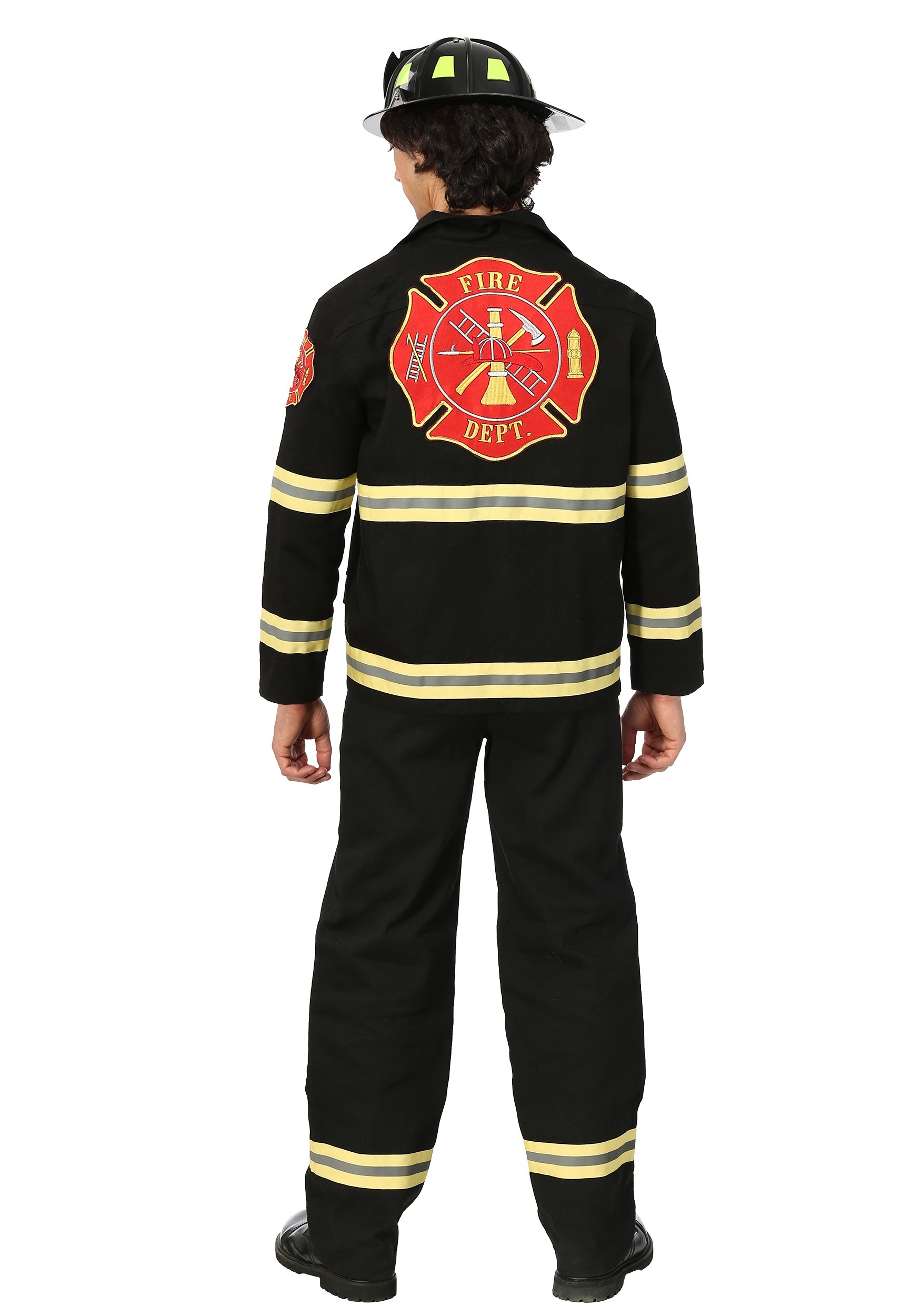 Black Uniform Firefighter Costume For Men