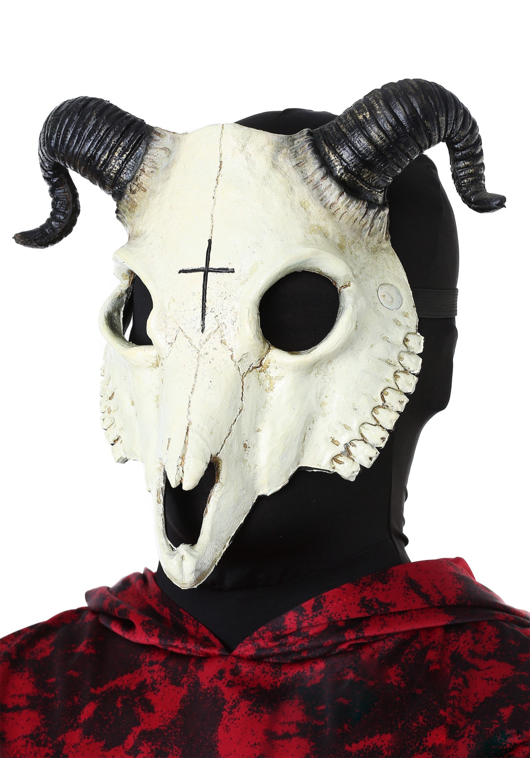 Full Face Scary Demon Goat Skull Mask Horror Movie Decor Devil Head  Halloween Costume 