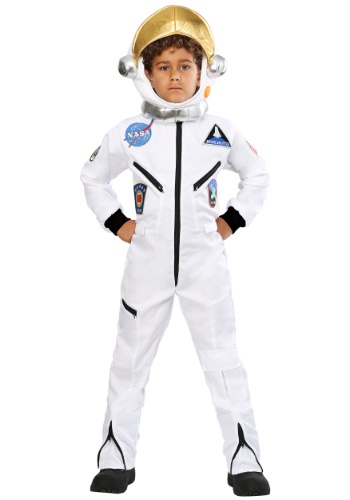 Kids White Astronaut Costume