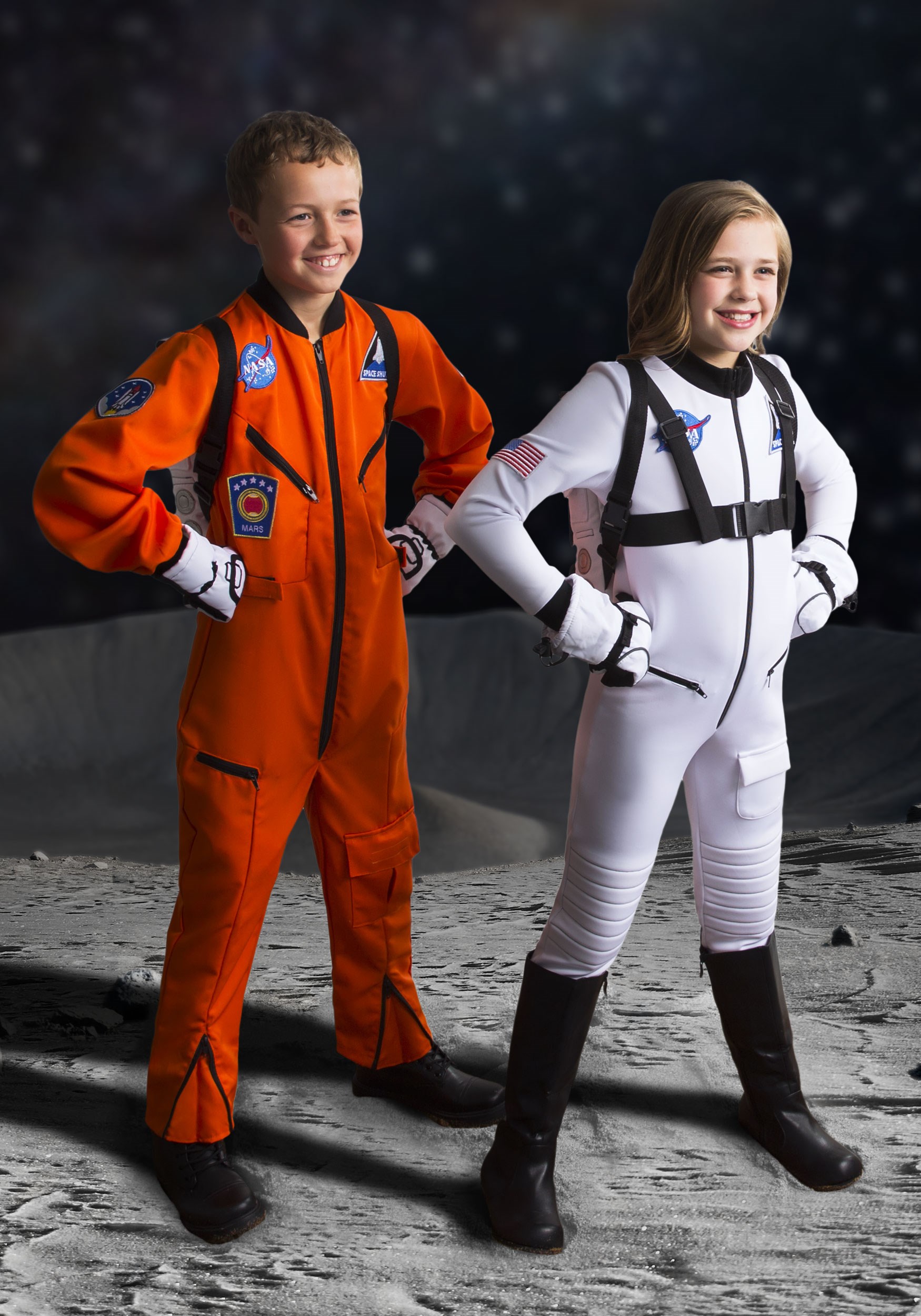 Disfraz de niños de mono de astronauta naranja Multicolor