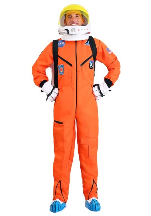 Adult Orange Astronaut Jumpsuit Costume