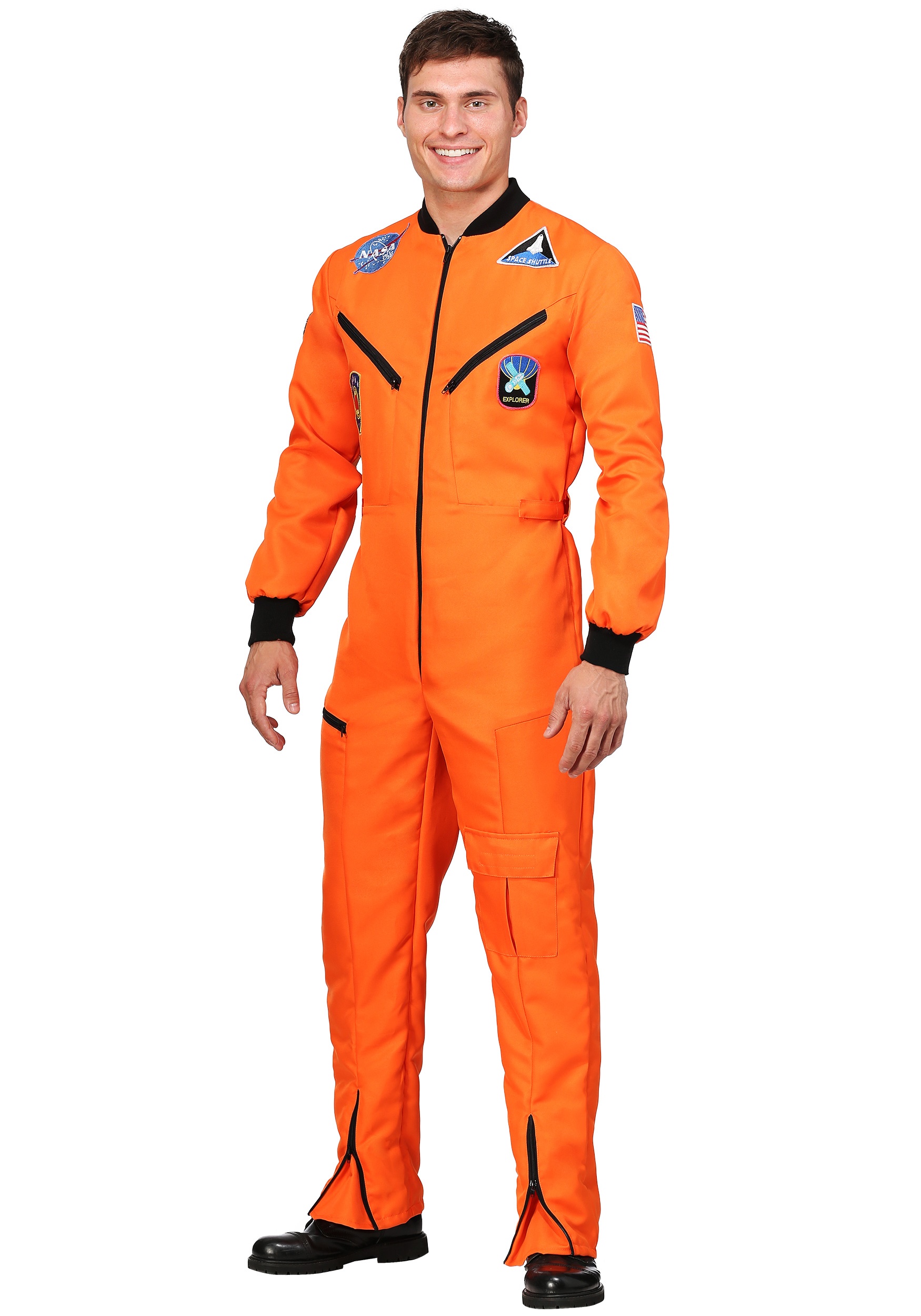 Orange Astronaut Jumpsuit Adult Costume , Space Explorer Costume