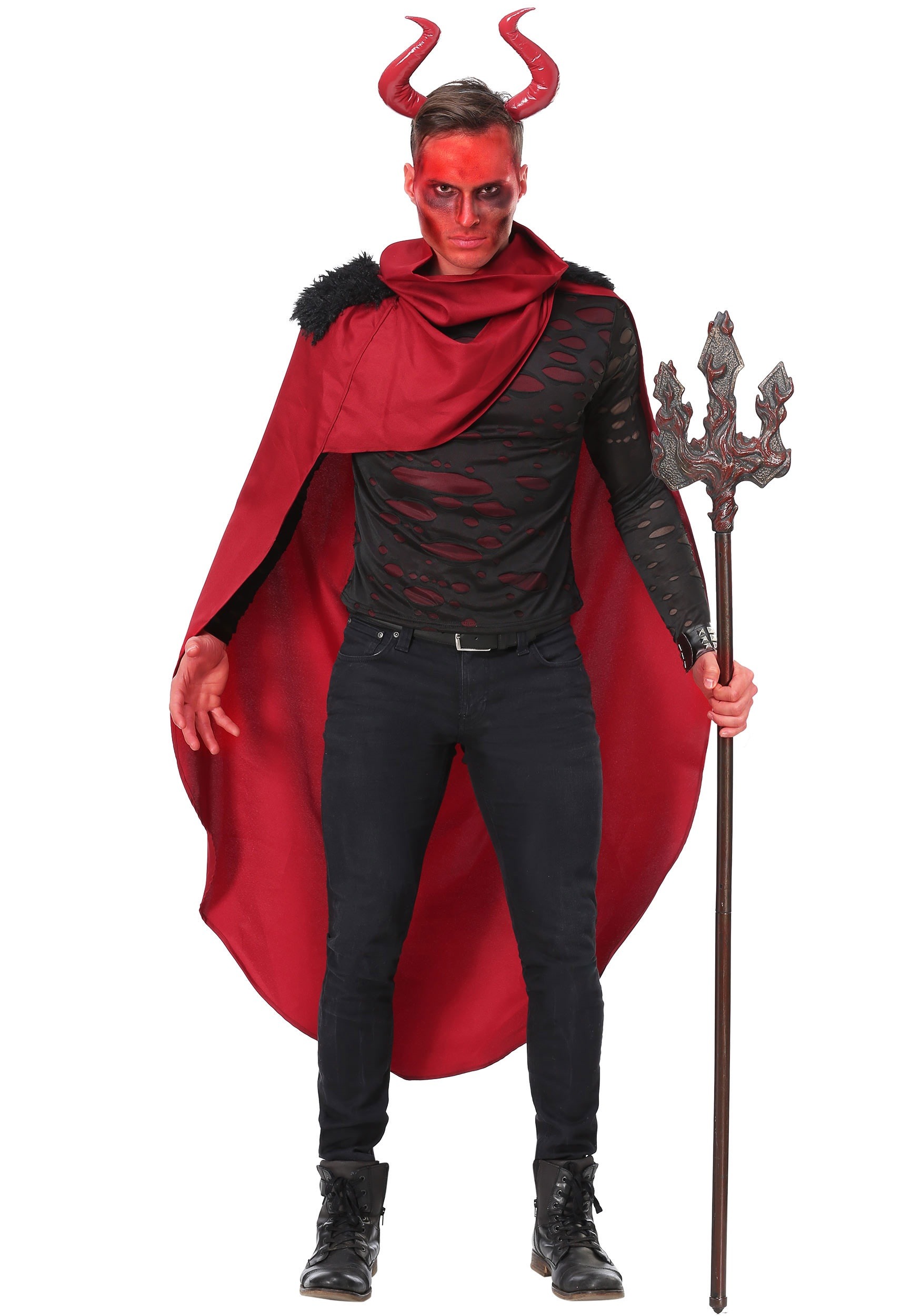 Photos - Fancy Dress Demon FUN Costumes  Lord Men's Costume | Adult Devil Costumes Black/Red 