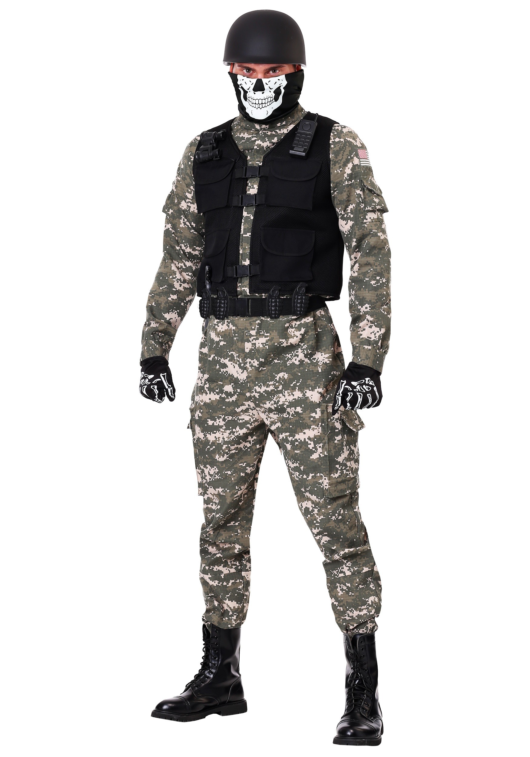Battle Soldier Men's Halloween Costume