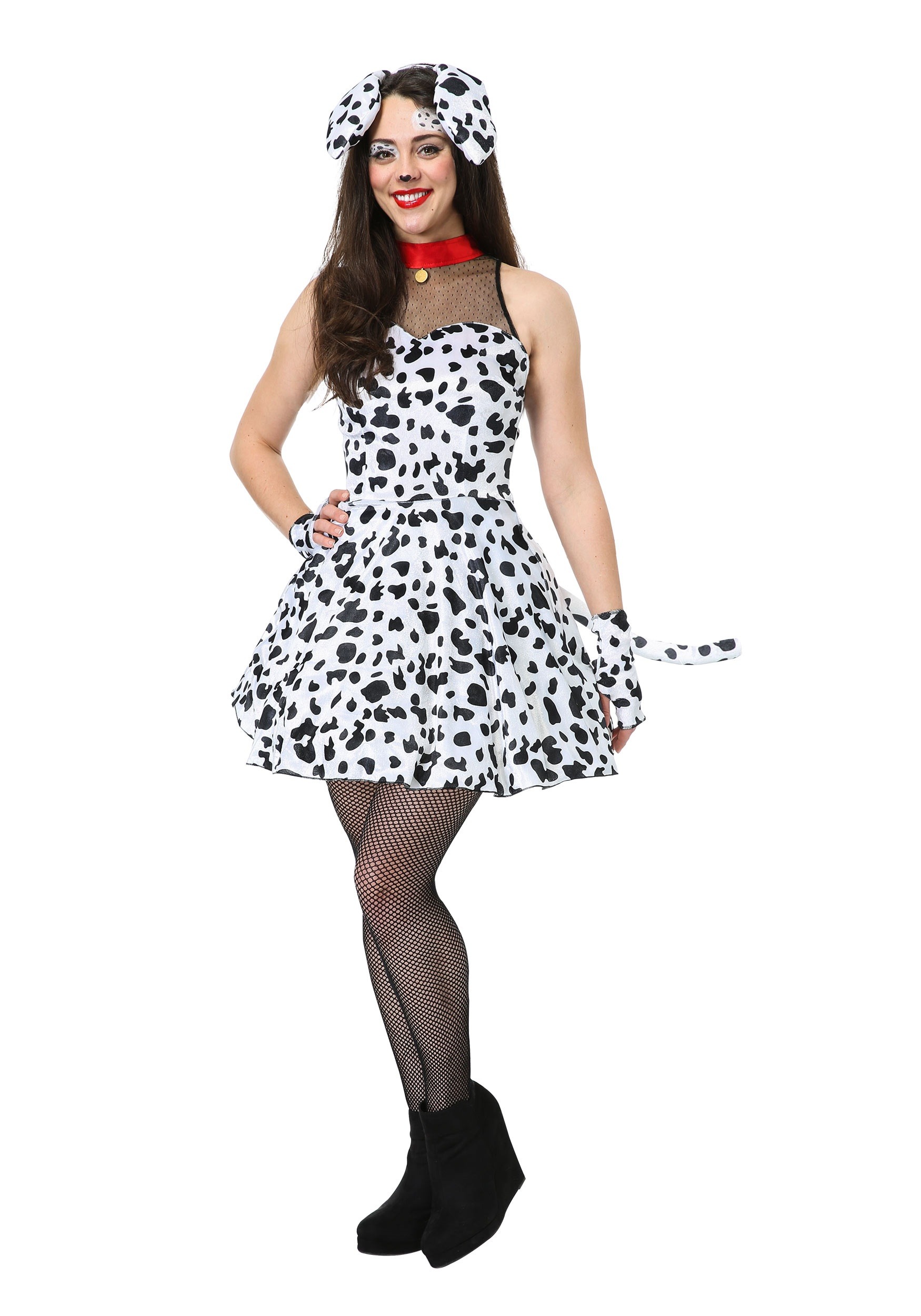 Photos - Fancy Dress FUN Costumes Flirty Dalmatian Costume for Women Black/Red/White