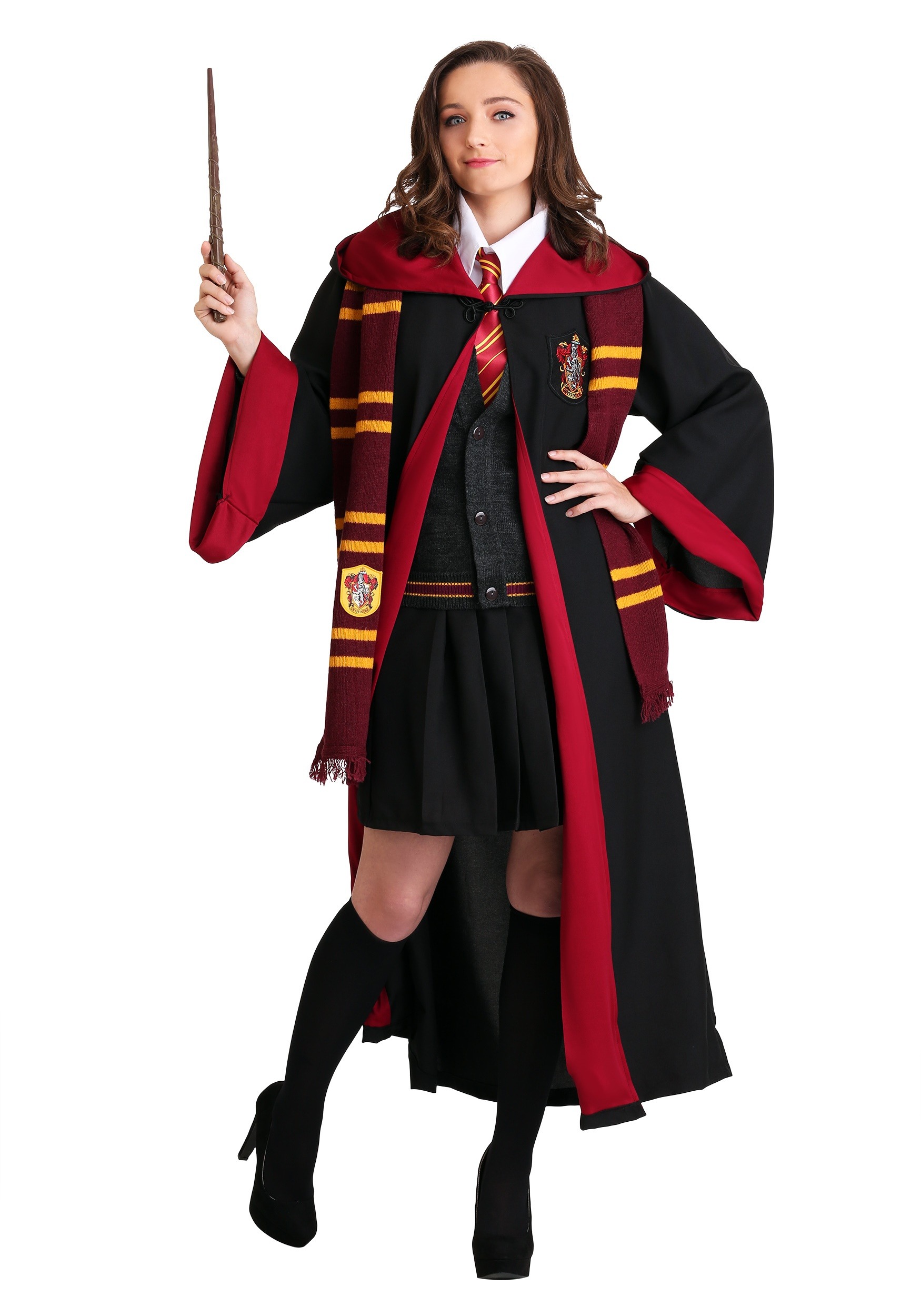 Girls Deluxe Hermione Granger Uniform and Robe Costume.