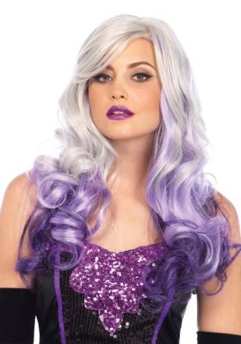 Wavy Grey/Purple Women's Ombre Wig