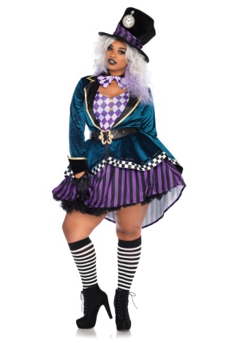 Women's Plus Size Delightful Mad Hatter Costume