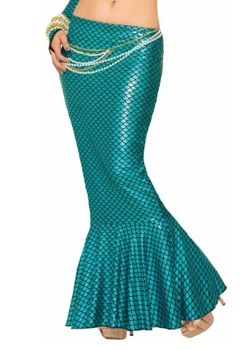 Women's Blue Mermaid Fin Skirt Costume