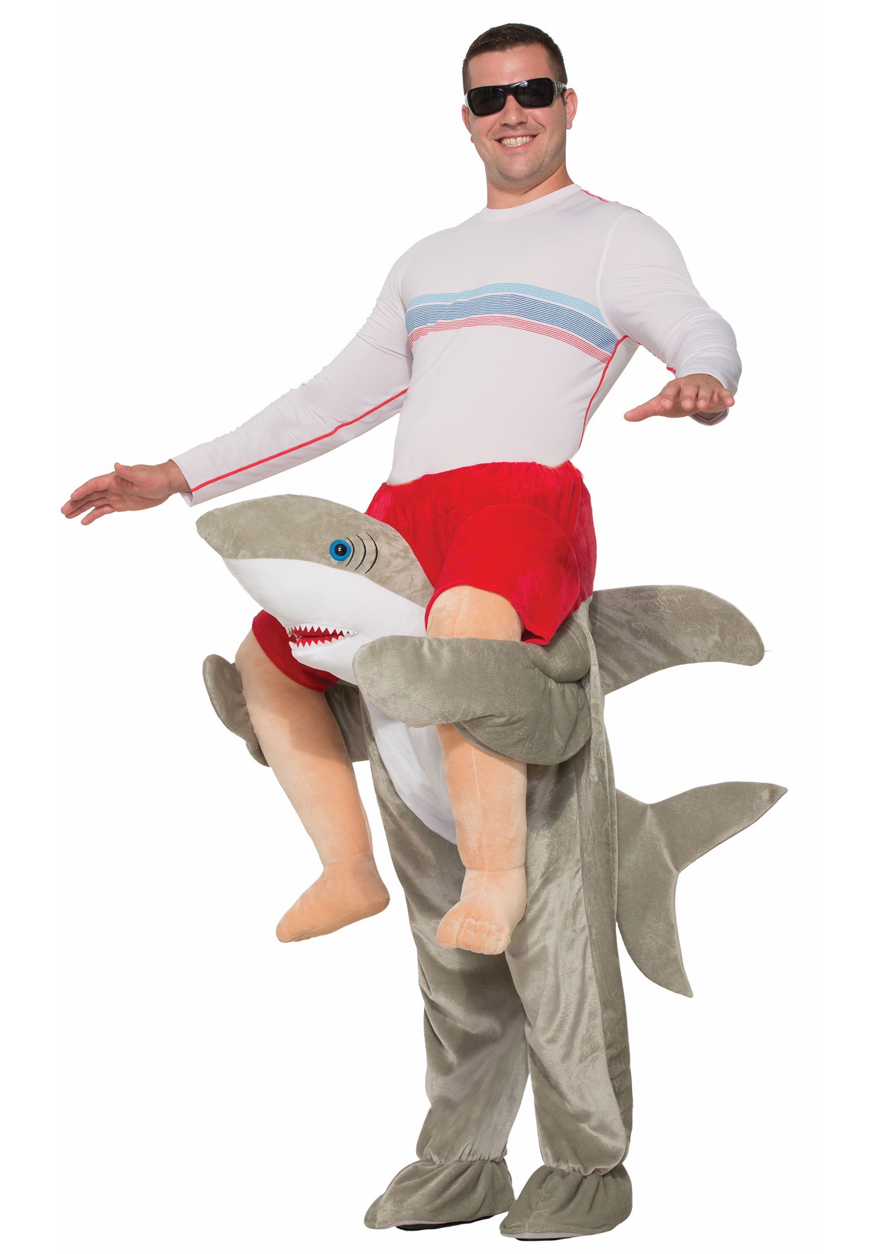 Monta un disfraz de adulto de tiburón Multicolor