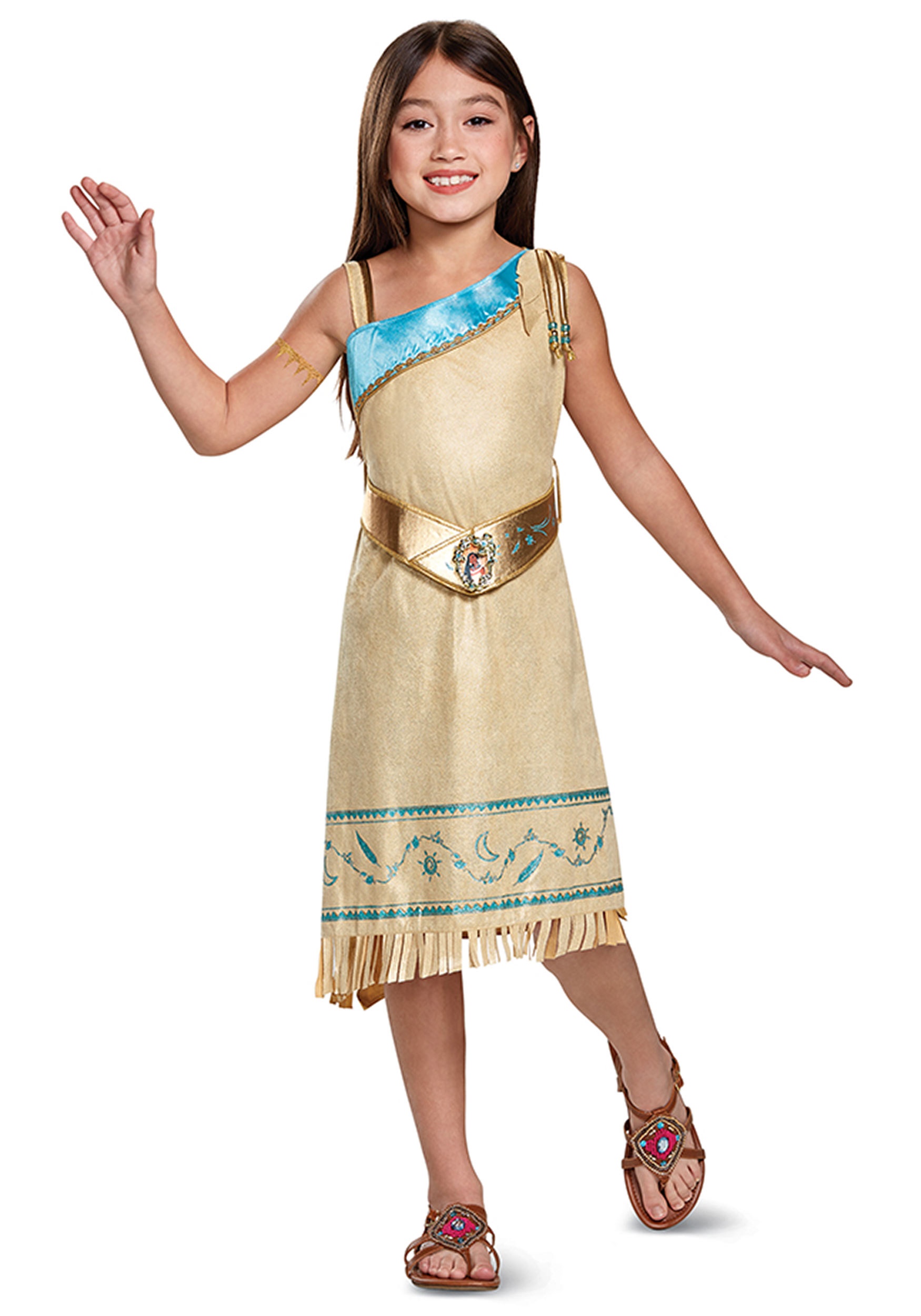 Disfraz de Pocahontas Deluxe para niñas Multicolor