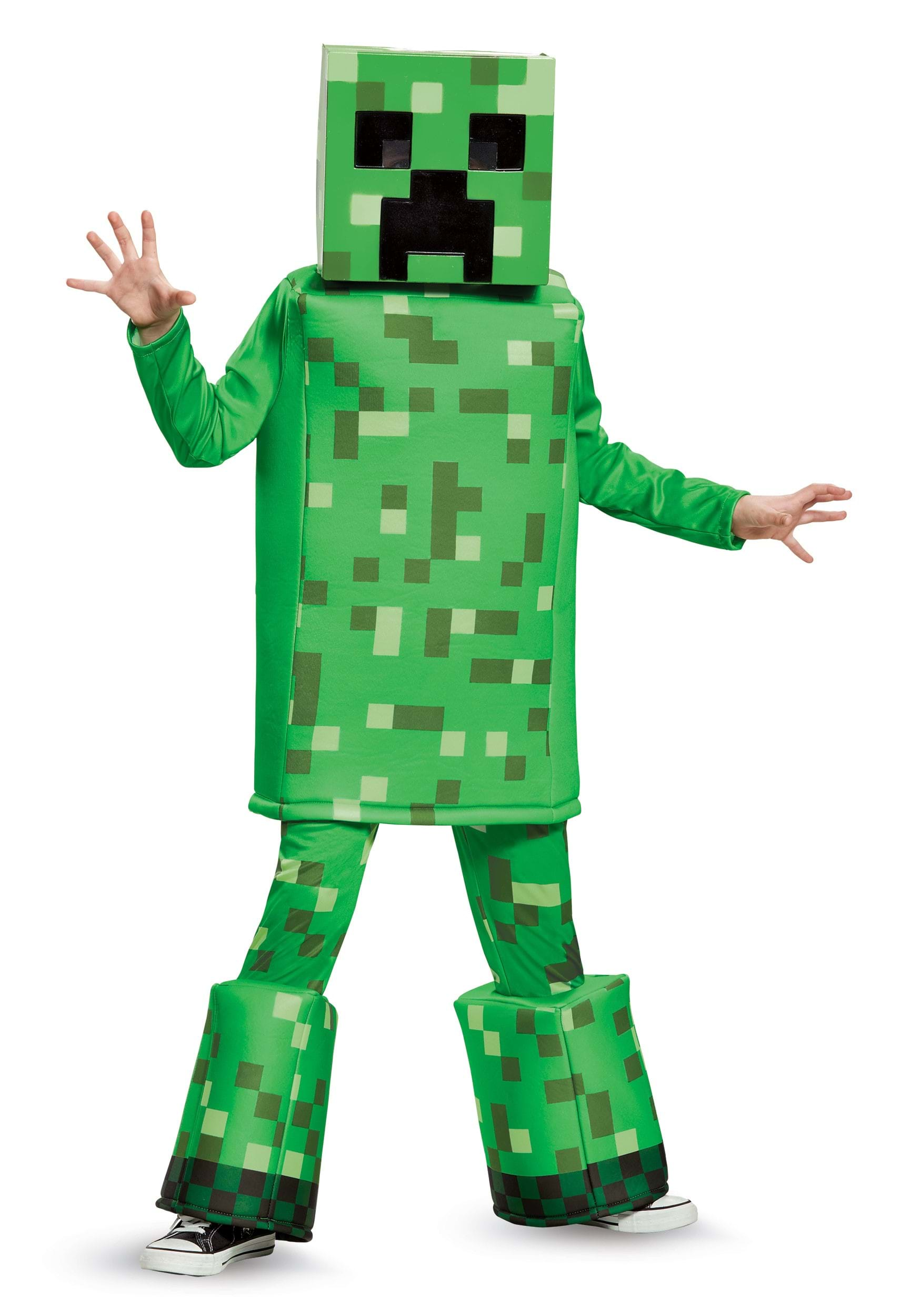 Minecraft Creeper Boy's Slipper 3D Green Plush Novelty Footwear