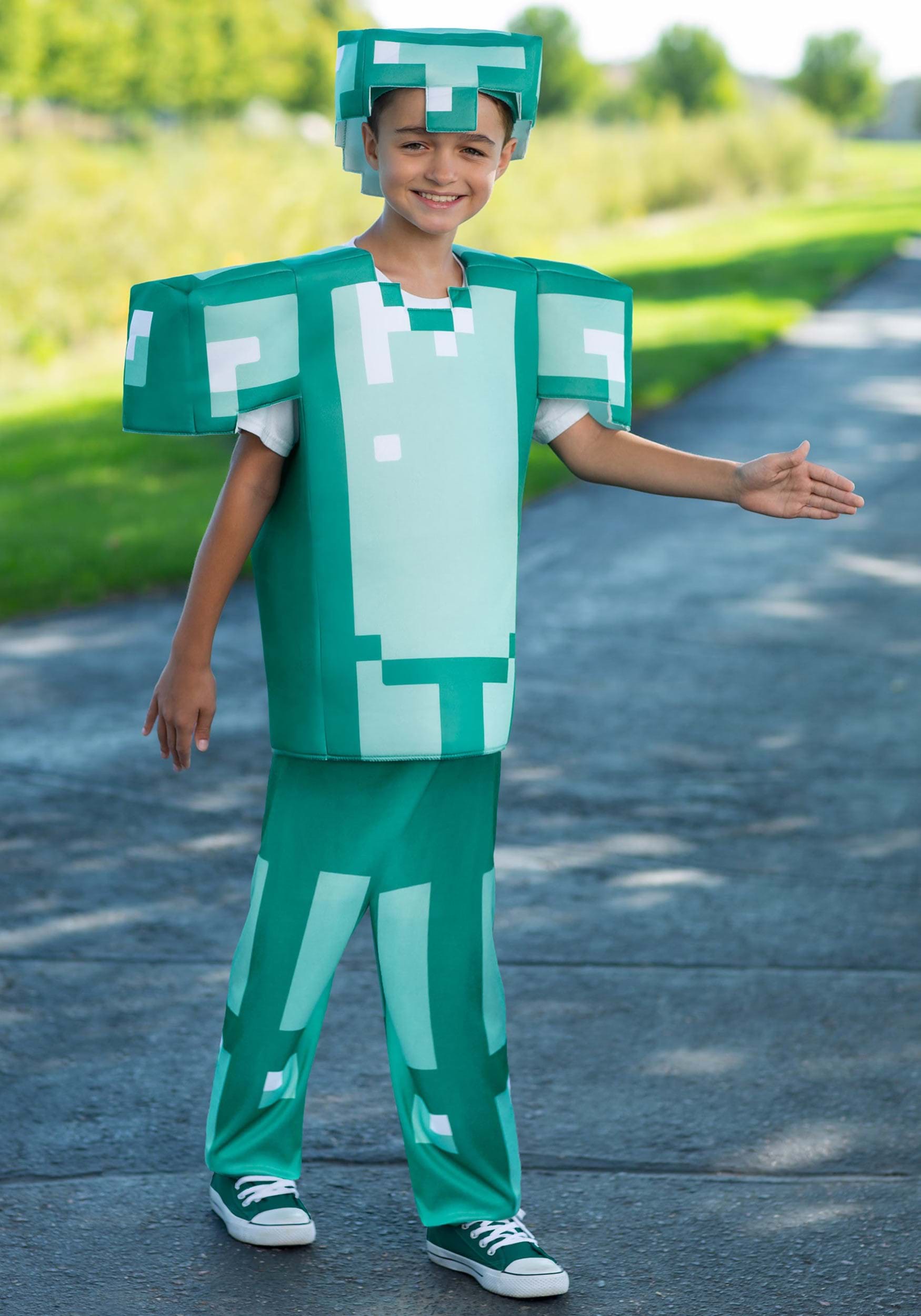Disfraz de Kid de armadura de Minecraft de lujo Multicolor