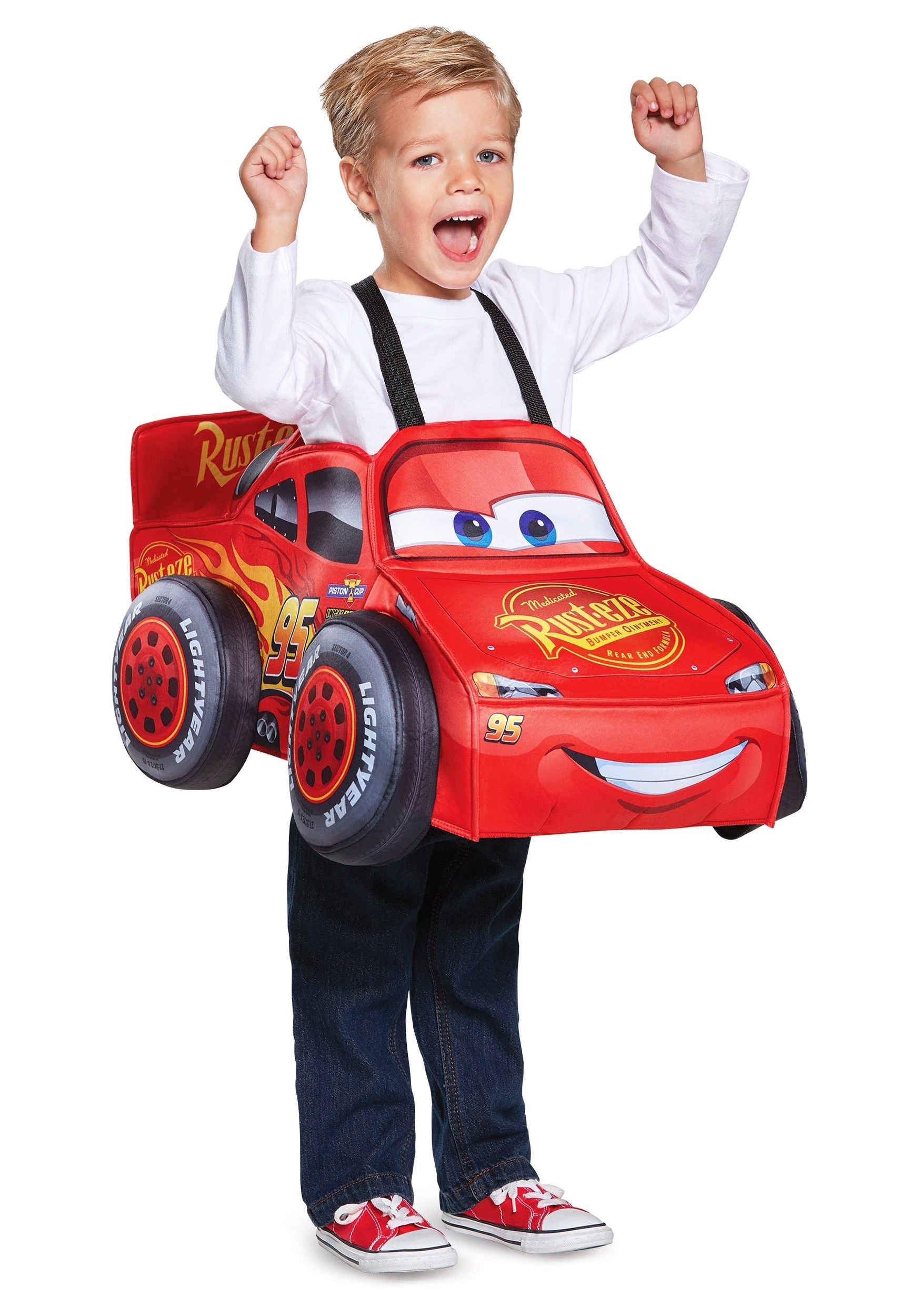Coolest Homemade Lightning McQueen Race Car Costume  Lightning mcqueen  costume, Race car costume, Car costume