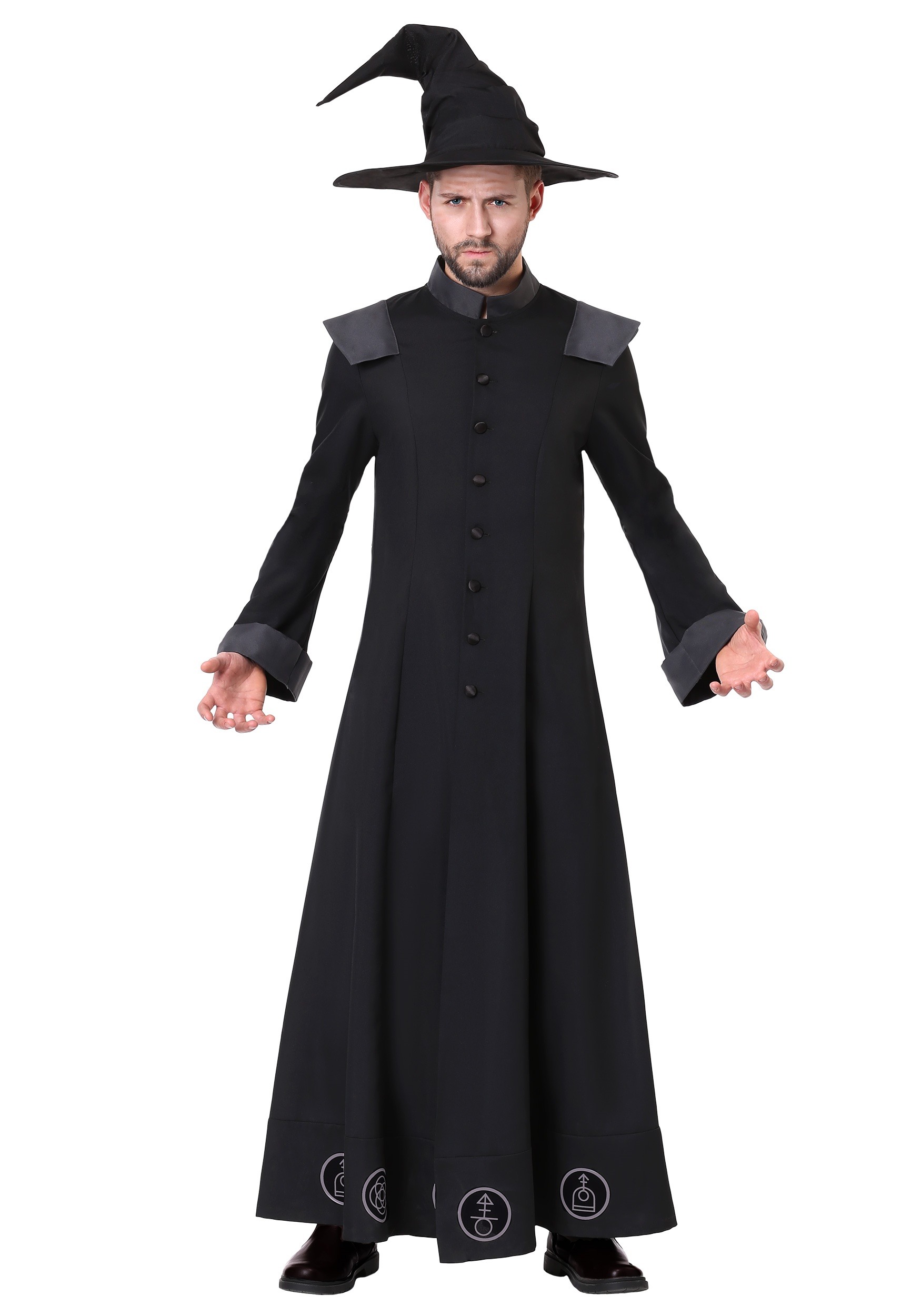 Photos - Fancy Dress FUN Costumes Warlock Men's Costume Black/Gray