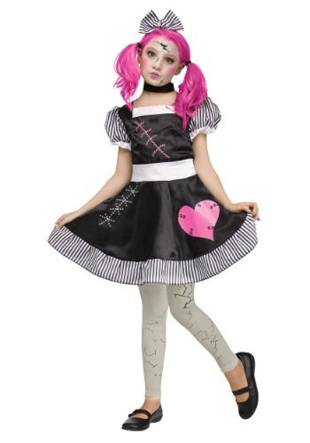 Women's Zombie Doll Puppet Costume Broken Doll Costume Ghost Costume  Porcelain Baby Girl Halloween Circus Clown Fancy Dress